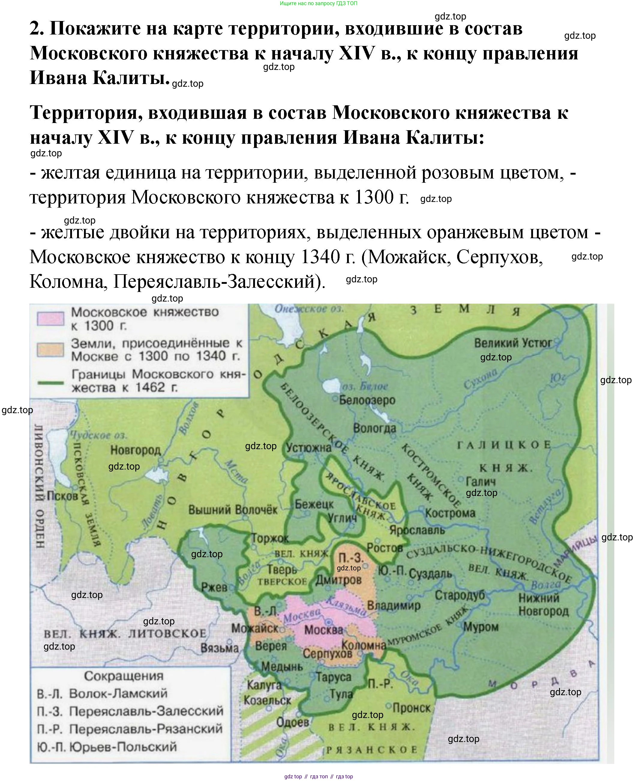 История России, 6 класс Учебник, авторы: Арсентьев Николай Михайлович, Данилов Александр Анатольевич, Стефанович Пётр Сергеевич, Токарева Александра Яковлевна, Торкунов Анатолий Васильевич, Дмитриев Андрей Петрович, издательство Просвещение, Москва, 2023, белого цвета, Часть 2, страница 39, номер 2, Решение 2