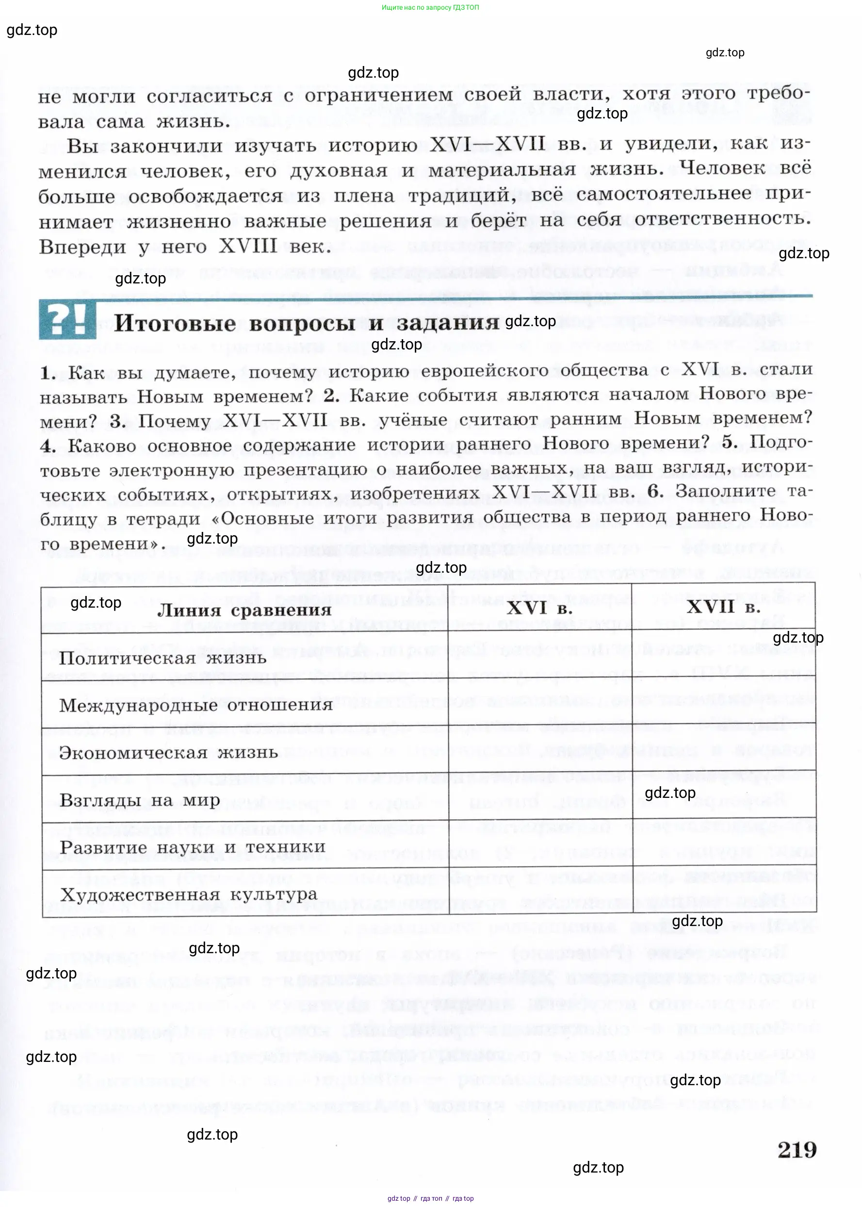 Всеобщая история, 7 класс Учебник, авторы: Юдовская Анна Яковлевна, Баранов Петр Анатольевич, Ванюшкина Любовь Максимовна, издательство Просвещение, Москва, 2023, оранжевого цвета, страница 219