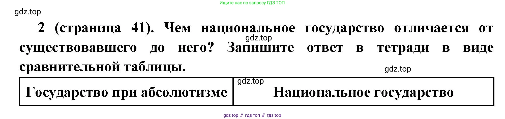 Всеобщая история, 8 класс Учебник, авторы: Юдовская Анна Яковлевна, Баранов Петр Анатольевич, Ванюшкина Любовь Максимовна, Бовыкин Дмитрий Юрьевич, Медяков Александр Сергеевич, издательство Просвещение, Москва, 2023, оранжевого цвета, страница 41, номер 2, Решение