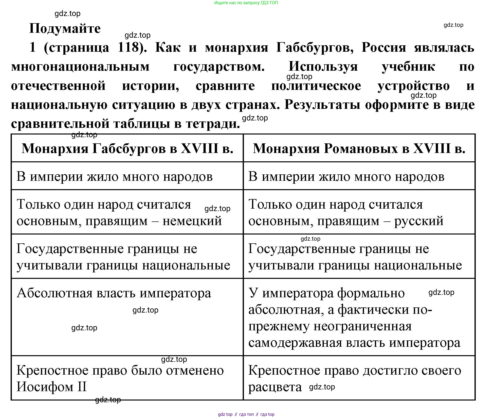 Всеобщая история, 8 класс Учебник, авторы: Юдовская Анна Яковлевна, Баранов Петр Анатольевич, Ванюшкина Любовь Максимовна, Бовыкин Дмитрий Юрьевич, Медяков Александр Сергеевич, издательство Просвещение, Москва, 2023, оранжевого цвета, страница 118, номер 1, Решение