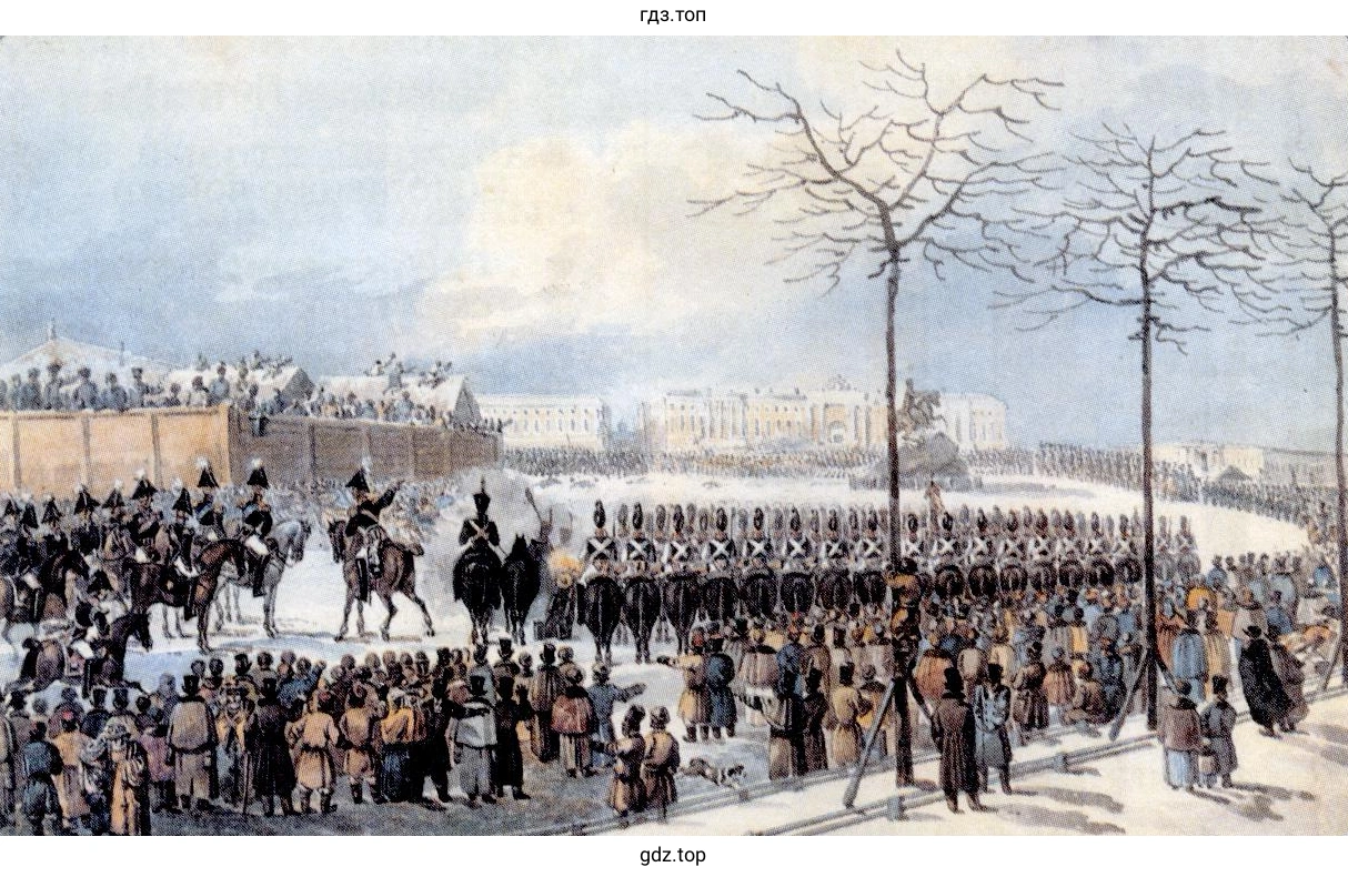 Восстание на сенатской площади 14 декабря 1825 г. Художник К.М. Кольман