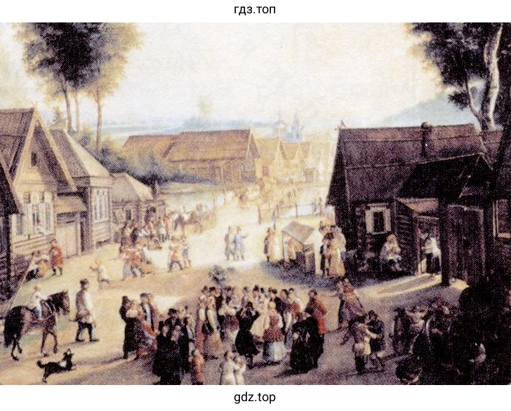 Крестьянские волнения в Пензе в 1861 г. Фрагмент. Художник А. И. Постнов