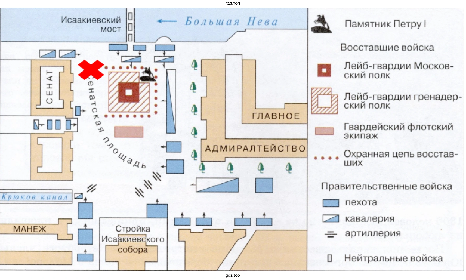 Восстание на сенатской площади 14 декабря 1825 г. Художник К.М. Кольман