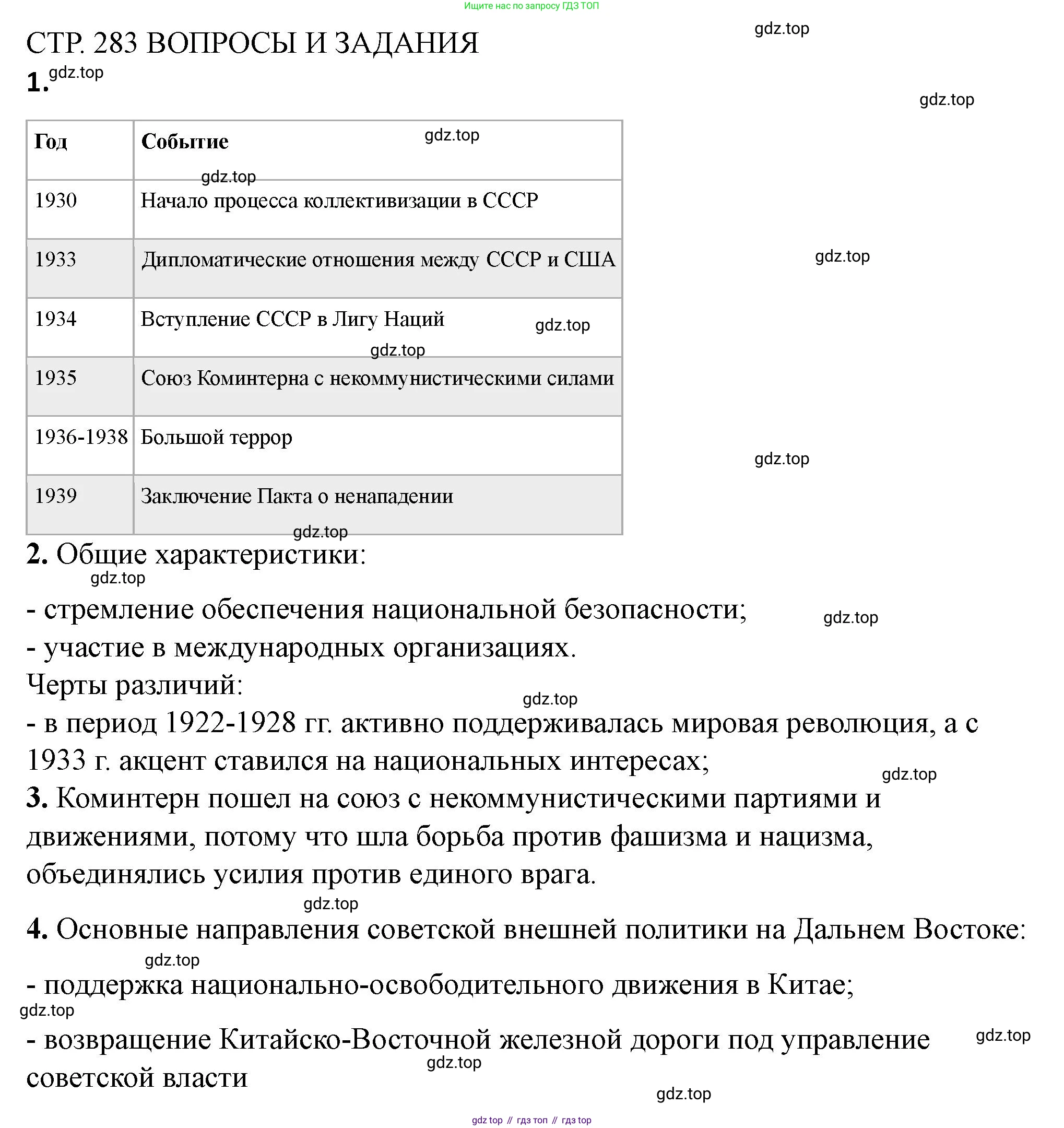 ГДЗ История России, 10 класс Учебник, авторы: Мединский Владимир Ростиславович, Торкунов Анатолий Васильевич, издательство Просвещение, Москва, 2023, страница 283, Решение