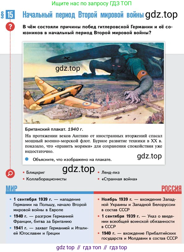 ГДЗ Всеобщая история, 10 класс Учебник, авторы: Мединский Владимир Ростиславович, Чубарьян Александр Оганович, издательство Просвещение, Москва, 2023, страница 168, Условие