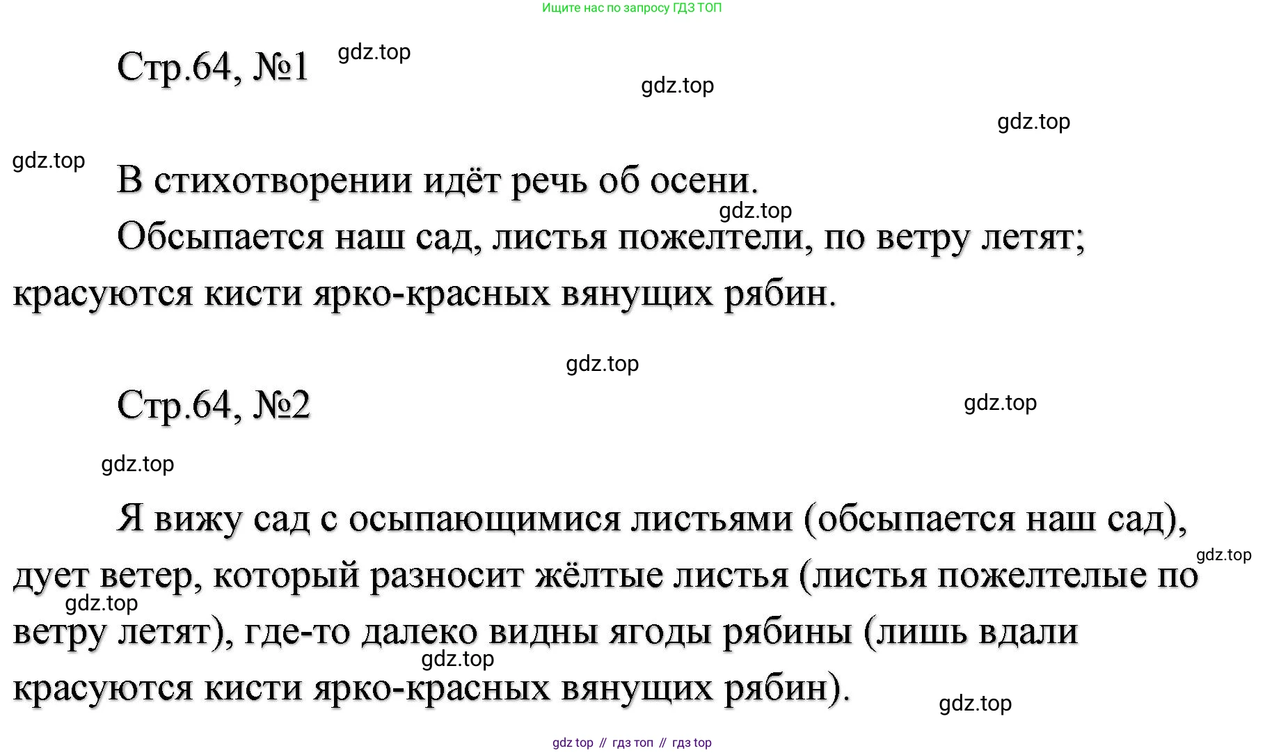 ГДЗ Литературное чтение, 2 класс Учебник, авторы: Климанова Людмила Федоровна, Горецкий Всеслав Гаврилович, Голованова Мария Владимировна, Виноградская Людмила Андреевна, Бойкина Марина Викторовна, издательство Просвещение, Москва, 2023, белого цвета, Часть 1, страница 64, Решение