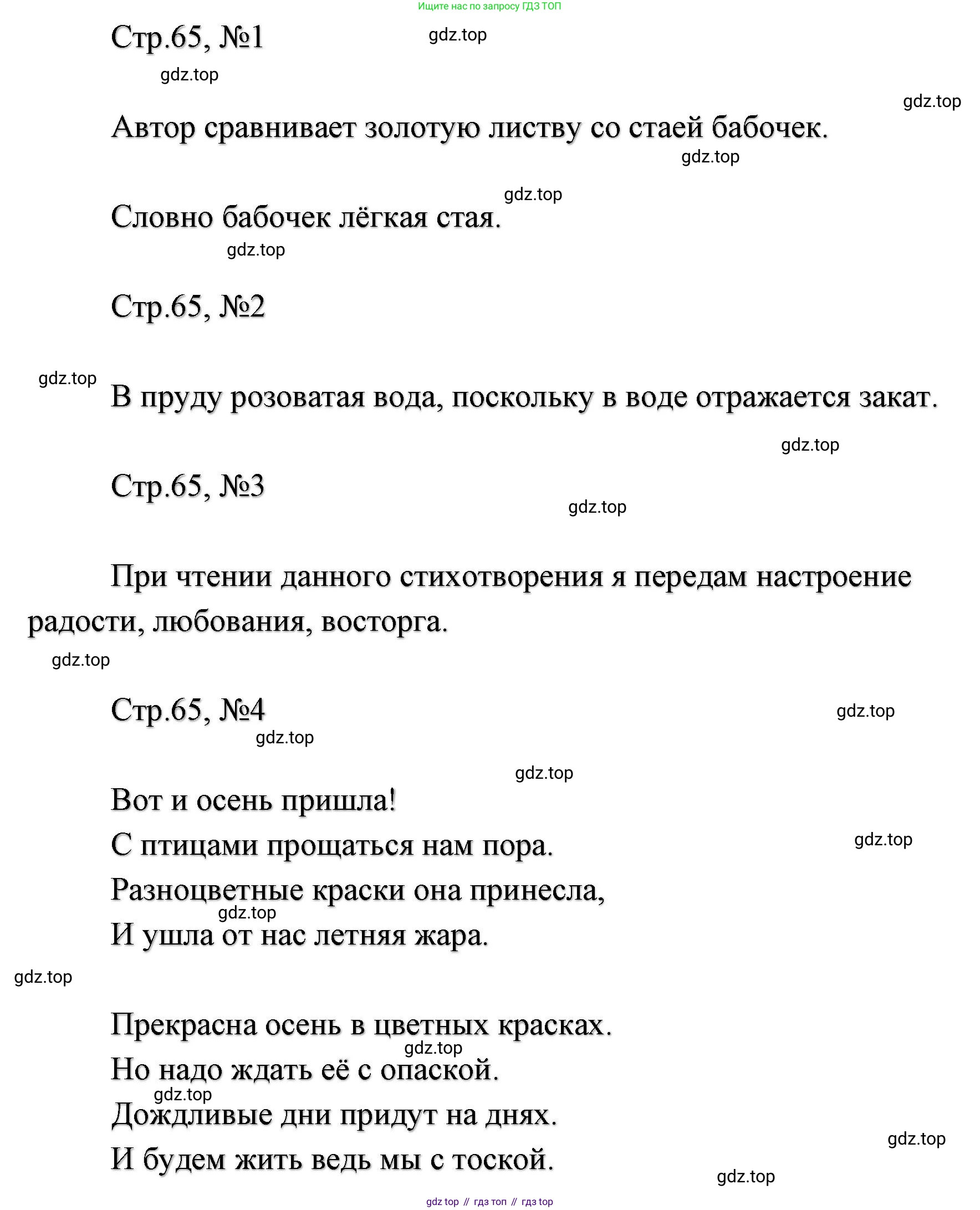 ГДЗ Литературное чтение, 2 класс Учебник, авторы: Климанова Людмила Федоровна, Горецкий Всеслав Гаврилович, Голованова Мария Владимировна, Виноградская Людмила Андреевна, Бойкина Марина Викторовна, издательство Просвещение, Москва, 2023, белого цвета, Часть 1, страница 65, Решение