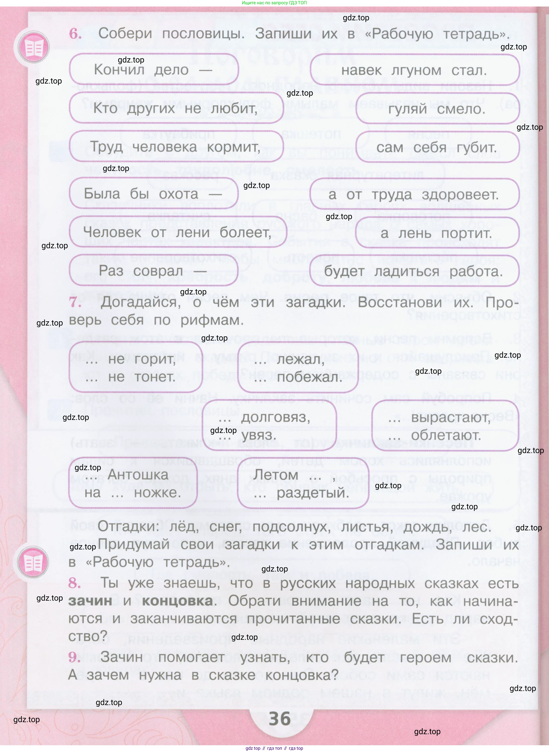 ГДЗ Литературное чтение, 3 класс Учебник, авторы: Климанова Людмила Федоровна, Горецкий Всеслав Гаврилович, Голованова Мария Владимировна, Виноградская Людмила Андреевна, Бойкина Марина Викторовна, издательство Просвещение, Москва, 2023, белого цвета, Часть 1, страница 36, Условие