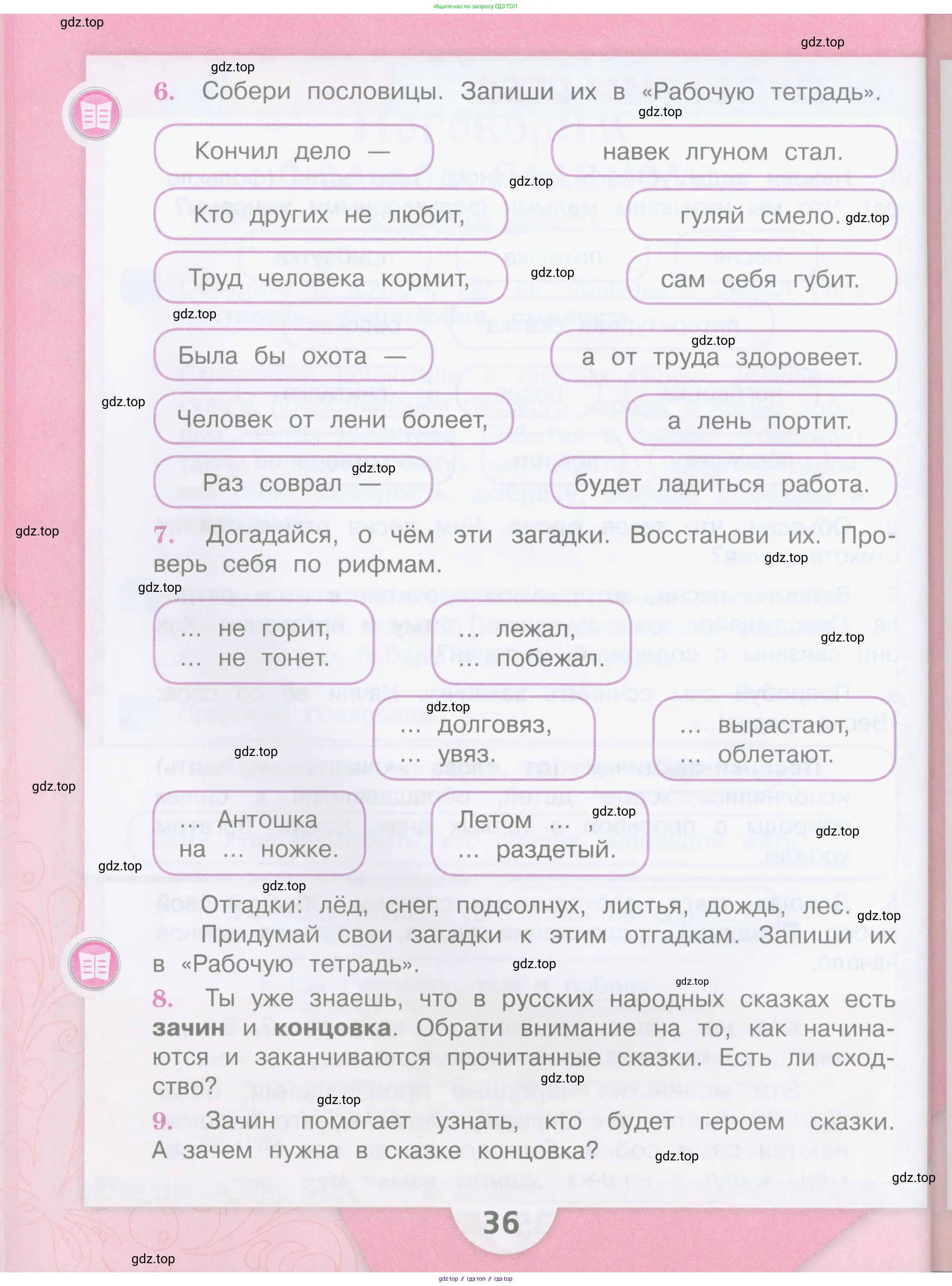 ГДЗ Литературное чтение, 3 класс Учебник, авторы: Климанова Людмила Федоровна, Горецкий Всеслав Гаврилович, Голованова Мария Владимировна, Виноградская Людмила Андреевна, Бойкина Марина Викторовна, издательство Просвещение, Москва, 2023, белого цвета, Часть 1, страница 36