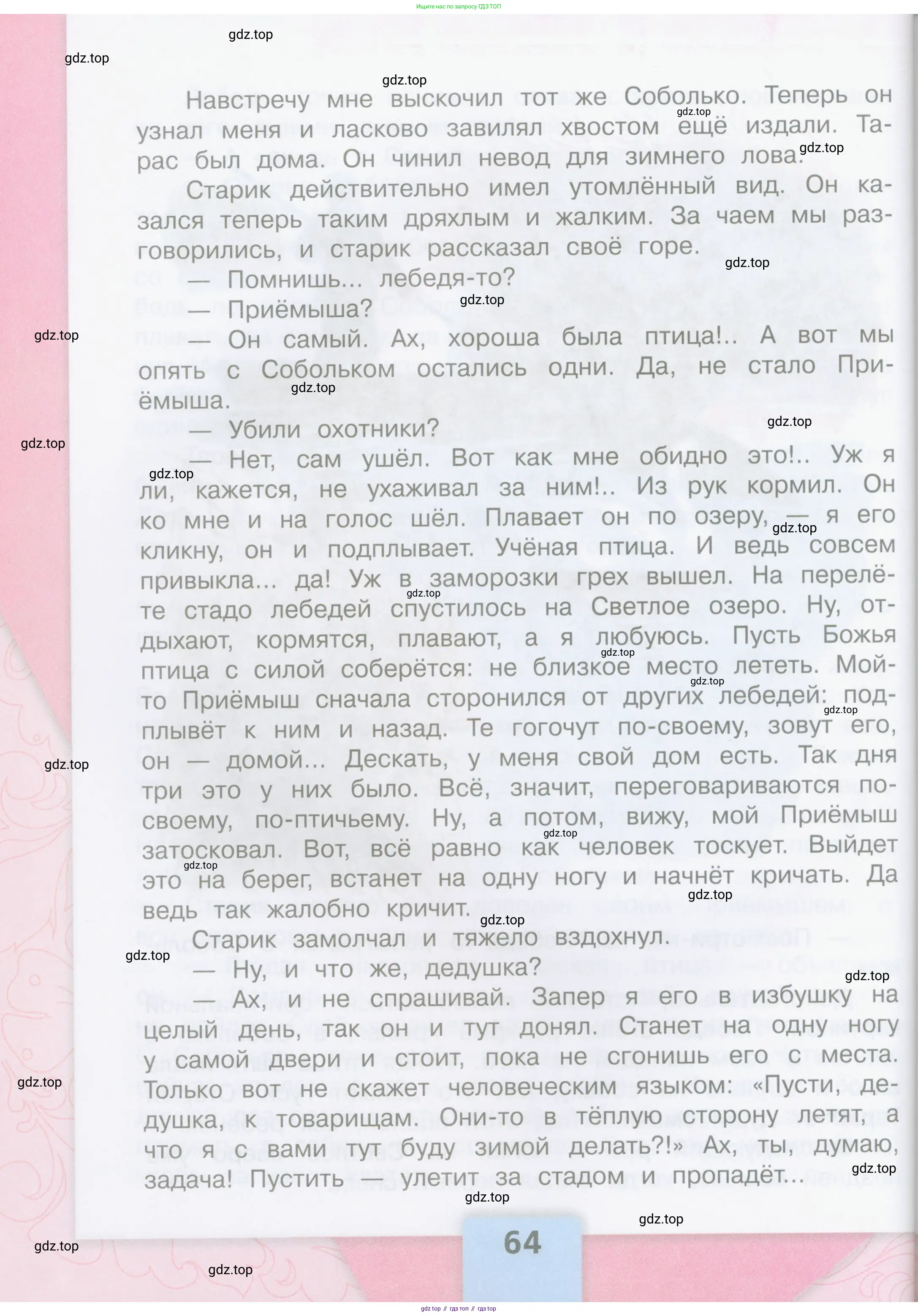 Литературное чтение, 4 класс Учебник, авторы: Климанова Людмила Федоровна, Горецкий Всеслав Гаврилович, Голованова Мария Владимировна, Виноградская Людмила Андреевна, Бойкина Марина Викторовна, издательство Просвещение, Москва, 2023, белого цвета, страница 64