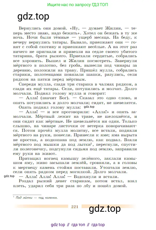 Литература, 5 класс Учебник, авторы: Коровина Вера Яновна, Журавлев Виктор Петрович, Коровин Валентин Иванович, издательство Просвещение, Москва, 2023, бирюзового цвета, страница 221