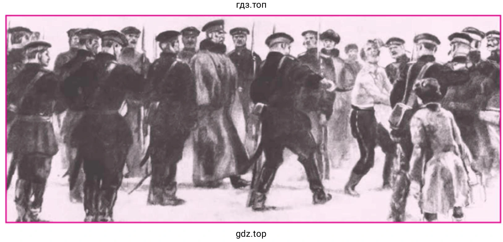 «После бала». Сквозь строй. Художник Е. Е. Лансере