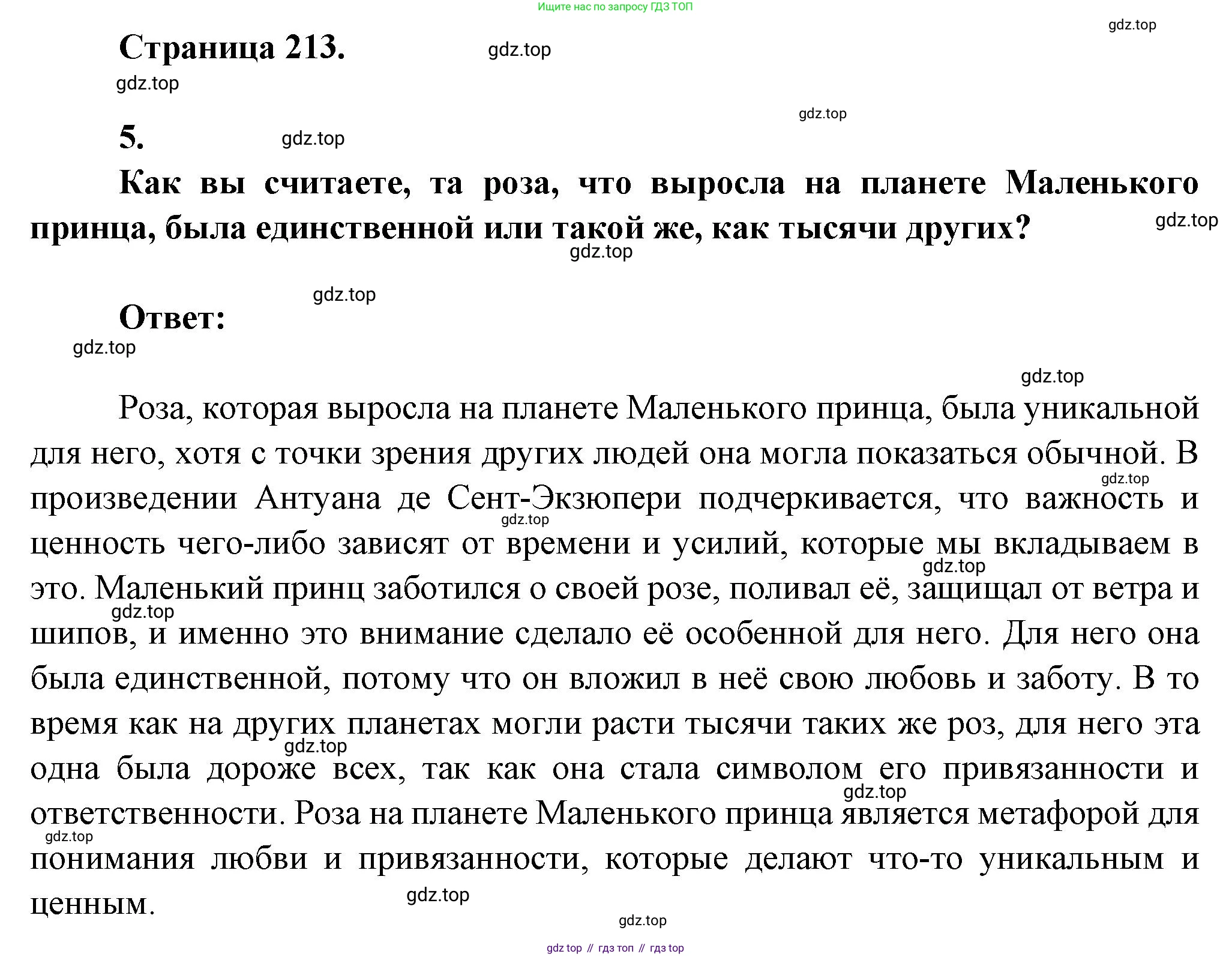 ГДЗ Литература, 7 класс Учебник, авторы: Коровина Вера Яновна, Журавлев Виктор Петрович, Коровин Валентин Иванович, издательство Просвещение, Москва, 2023, бирюзового цвета, Часть 2, страница 213, номер 5, Решение