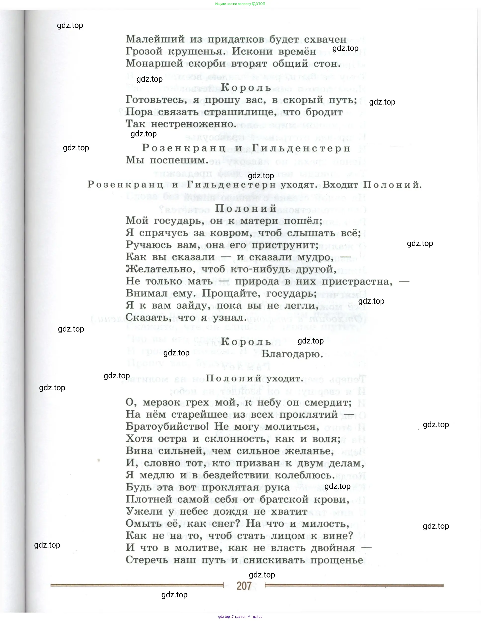 Литература, 9 класс Учебник, авторы: Коровина Вера Яновна, Журавлев Виктор Петрович, Коровин Валентин Иванович, Збарский Исаак Семёнович, издательство Просвещение, Москва, 2023, бирюзового цвета, страница 207