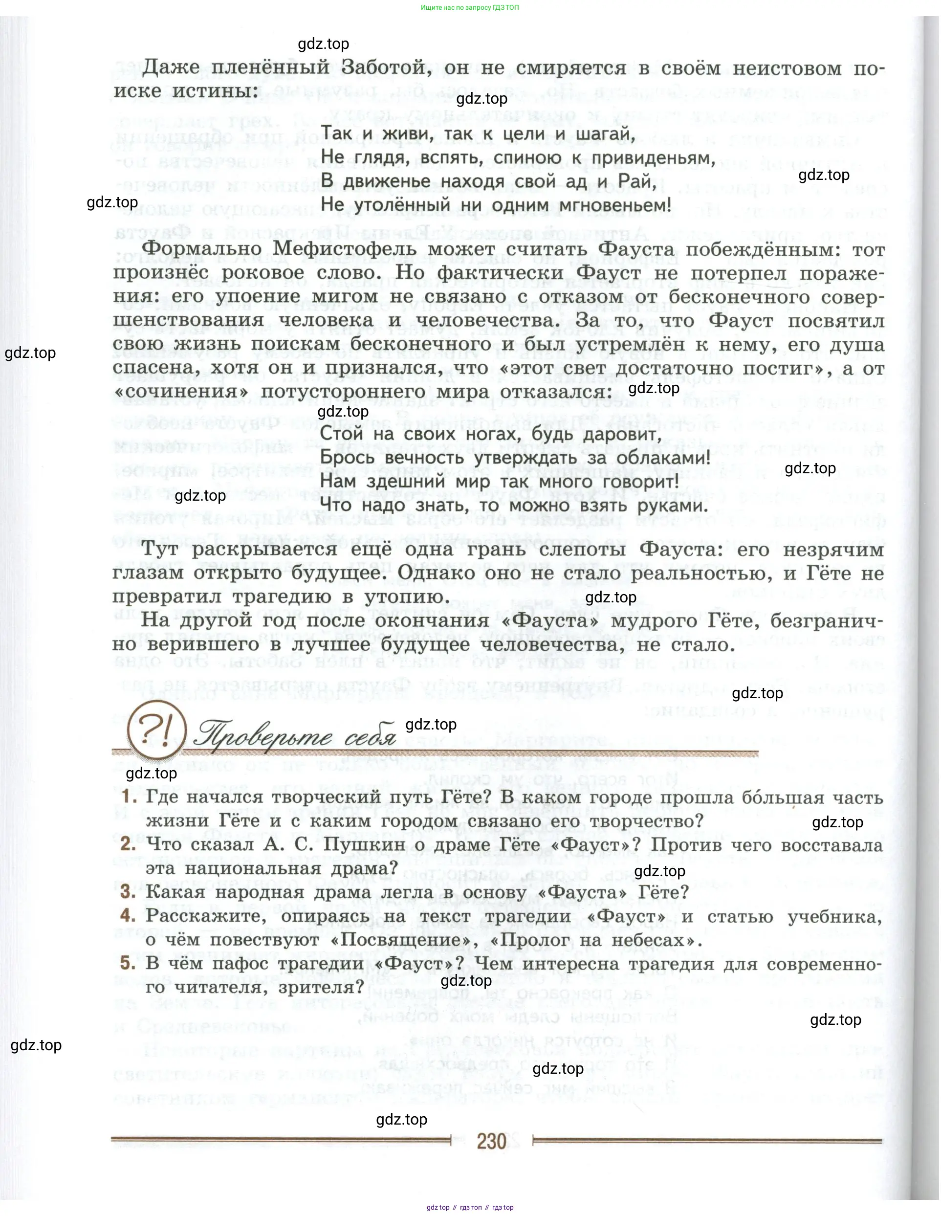 Литература, 9 класс Учебник, авторы: Коровина Вера Яновна, Журавлев Виктор Петрович, Коровин Валентин Иванович, Збарский Исаак Семёнович, издательство Просвещение, Москва, 2023, бирюзового цвета, Часть 2, страница 230