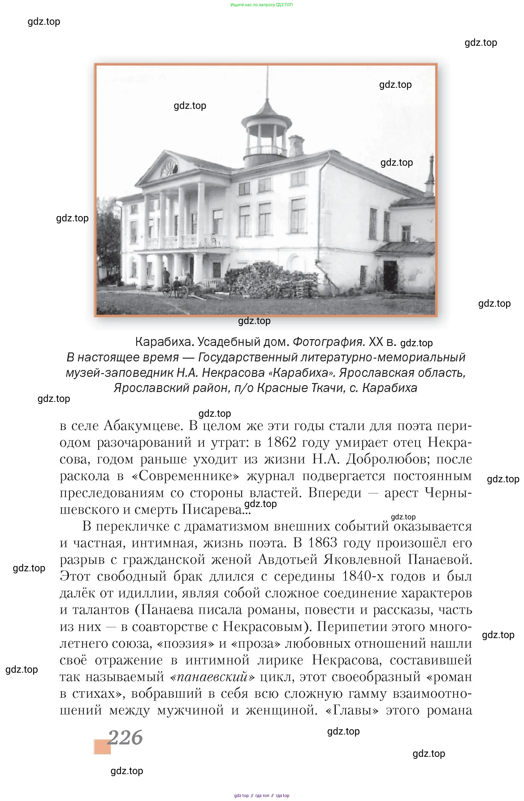 Литература, 10 класс Учебник, авторы: Зинин Сергей Александрович, Сахаров Всеволод Иванович, издательство Русское слово, Москва, 2019, красного цвета, страница 226