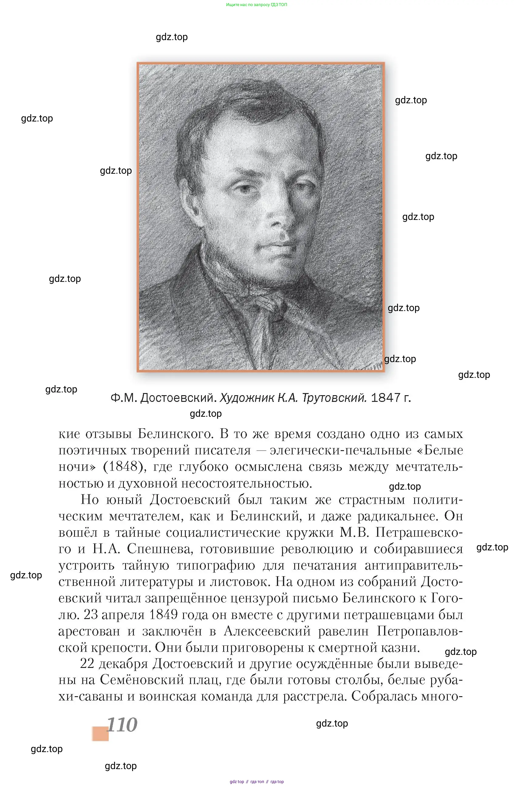 Литература, 10 класс Учебник, авторы: Зинин Сергей Александрович, Сахаров Всеволод Иванович, издательство Русское слово, Москва, 2019, красного цвета, страница 110
