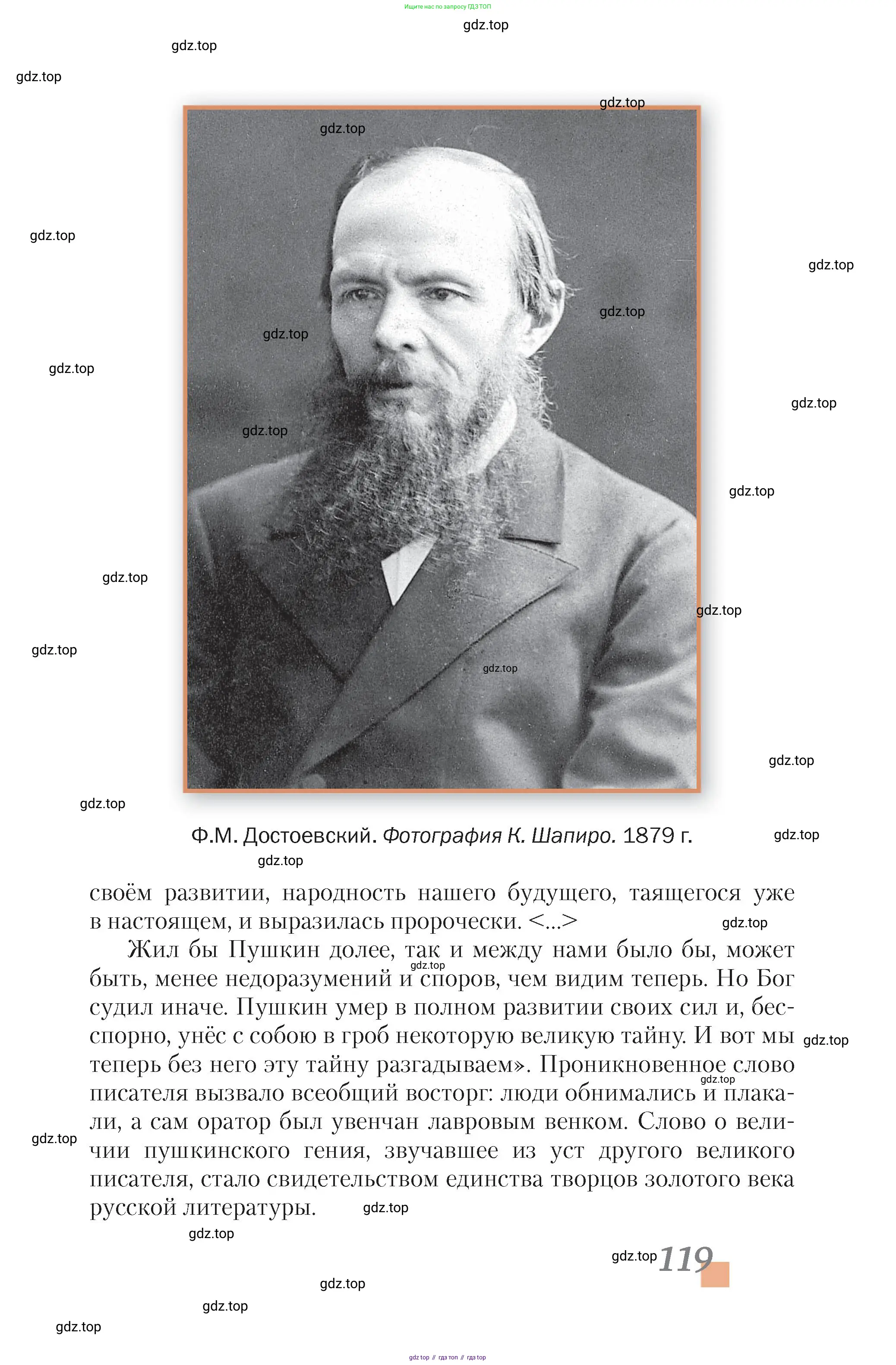 Литература, 10 класс Учебник, авторы: Зинин Сергей Александрович, Сахаров Всеволод Иванович, издательство Русское слово, Москва, 2019, красного цвета, Часть 1, страница 119
