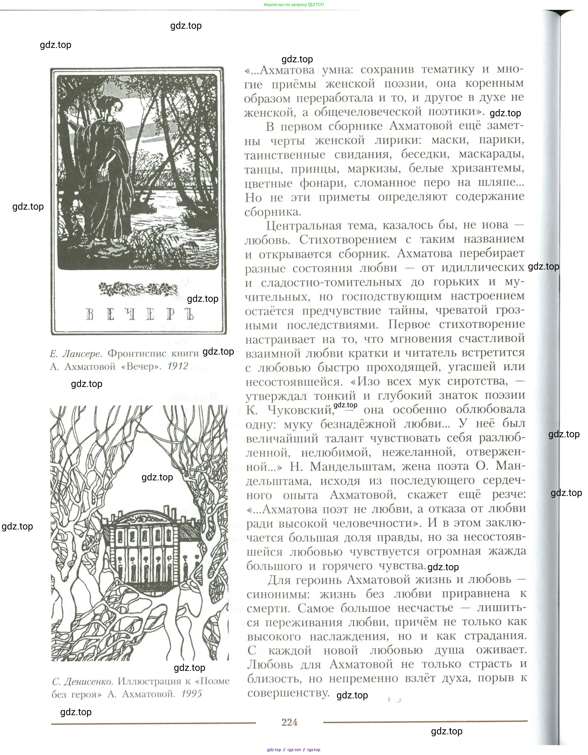 Литература, 11 класс Учебник, авторы: Коровин Валентин Иванович, Вершинина Наталья Леонидовна, Гальцова Елена Дмитриевна, Дмитриева Екатерина Евгеньевна, Журавлев Виктор Петрович, Капитанова Людмила Анатольевна, Николаева Евгения Васильевна, Сапожков Сергей Вениаминович, Тихомиров Серней Владимирович, Урманов Александр Васильевич, Целкова Лина Николаевна, Чернышева Елена Геннадьевна, издательство Просвещение, Москва, 2019, зелёного цвета, Часть 2, страница 224