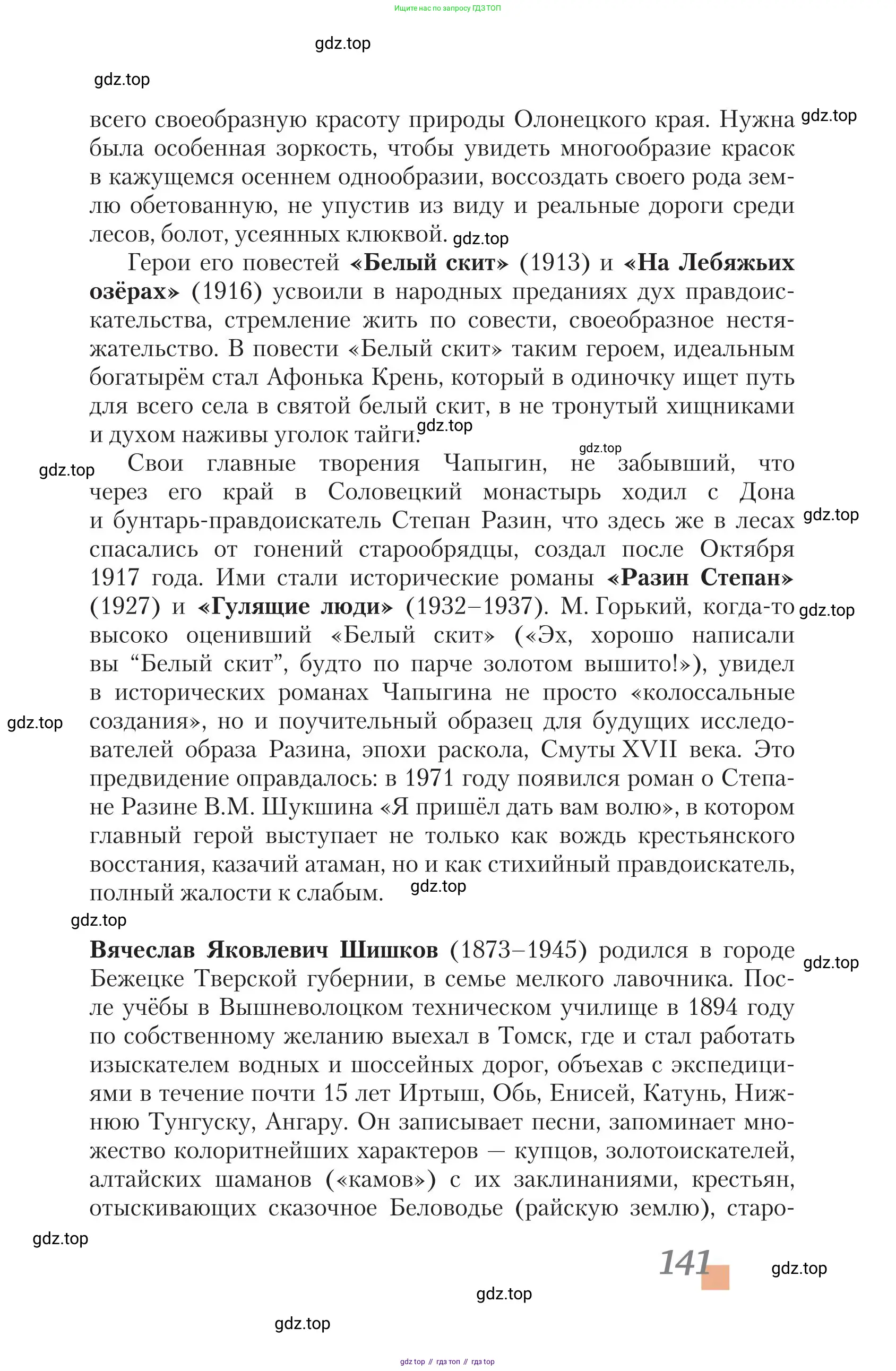 Литература, 11 класс Учебник, авторы: Зинин Сергей Александрович, Чалмаев Виктор Андреевич, издательство Русское слово, Москва, 2019, оранжевого цвета, Часть 1, страница 141