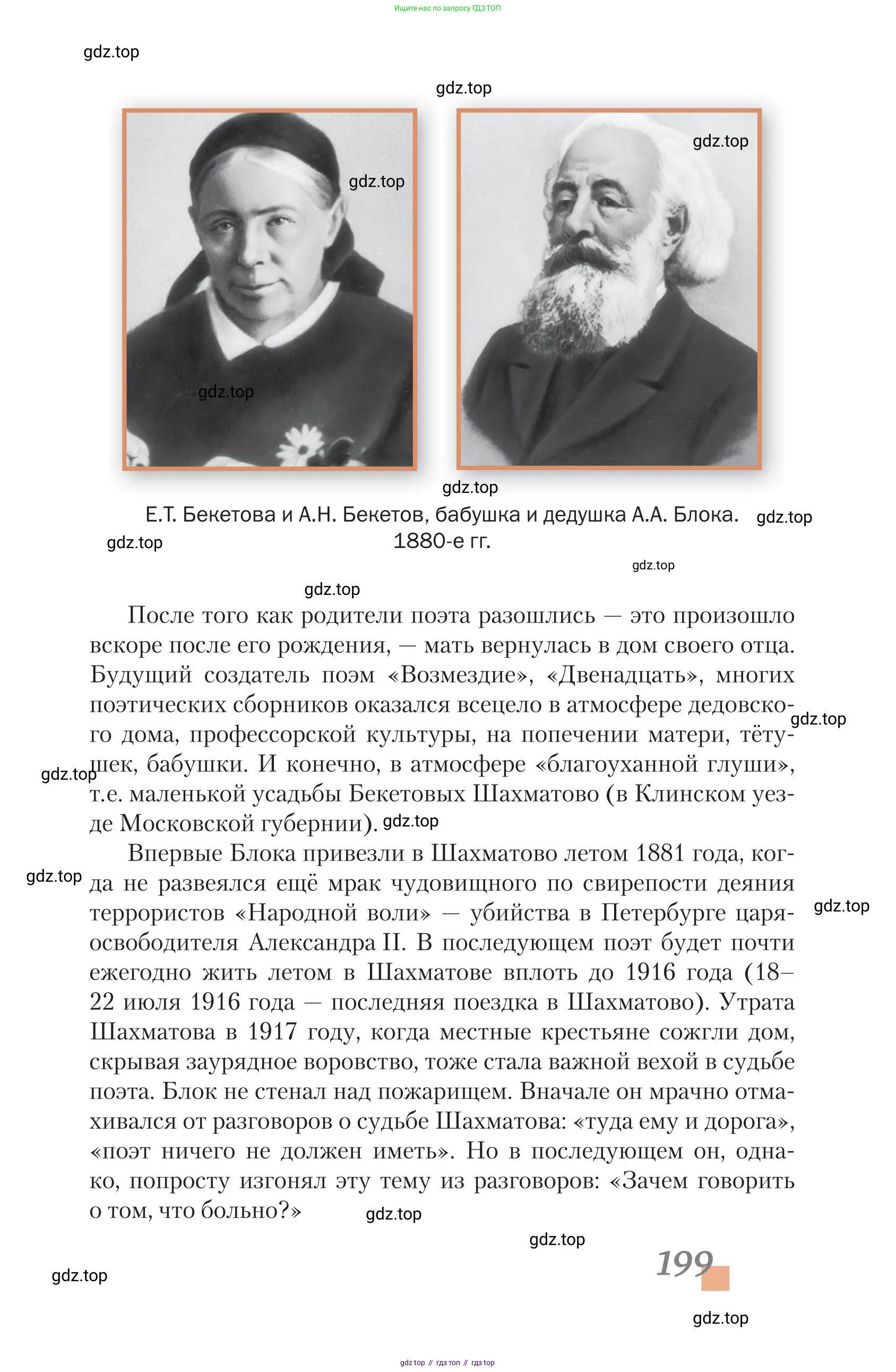 Литература, 11 класс Учебник, авторы: Зинин Сергей Александрович, Чалмаев Виктор Андреевич, издательство Русское слово, Москва, 2019, оранжевого цвета, Часть 2, страница 199