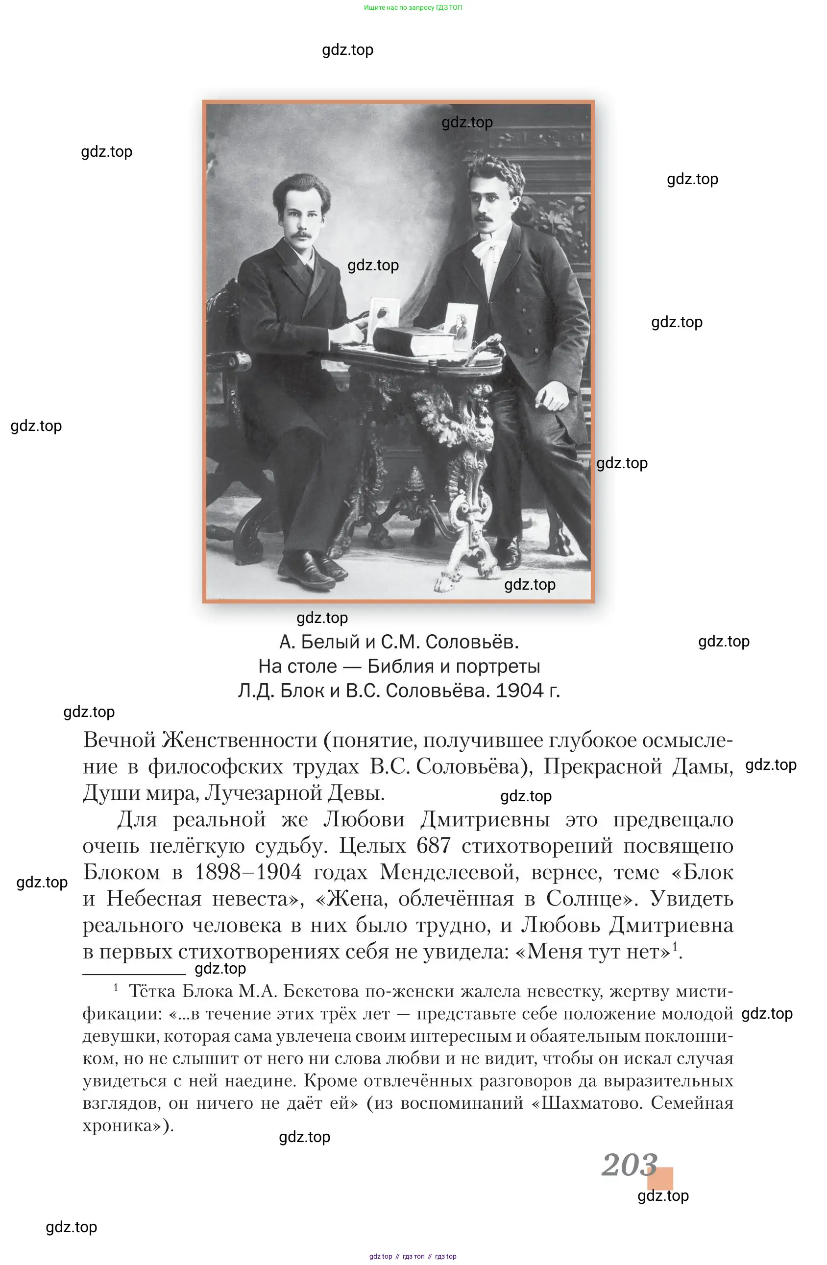 Литература, 11 класс Учебник, авторы: Зинин Сергей Александрович, Чалмаев Виктор Андреевич, издательство Русское слово, Москва, 2019, оранжевого цвета, страница 203