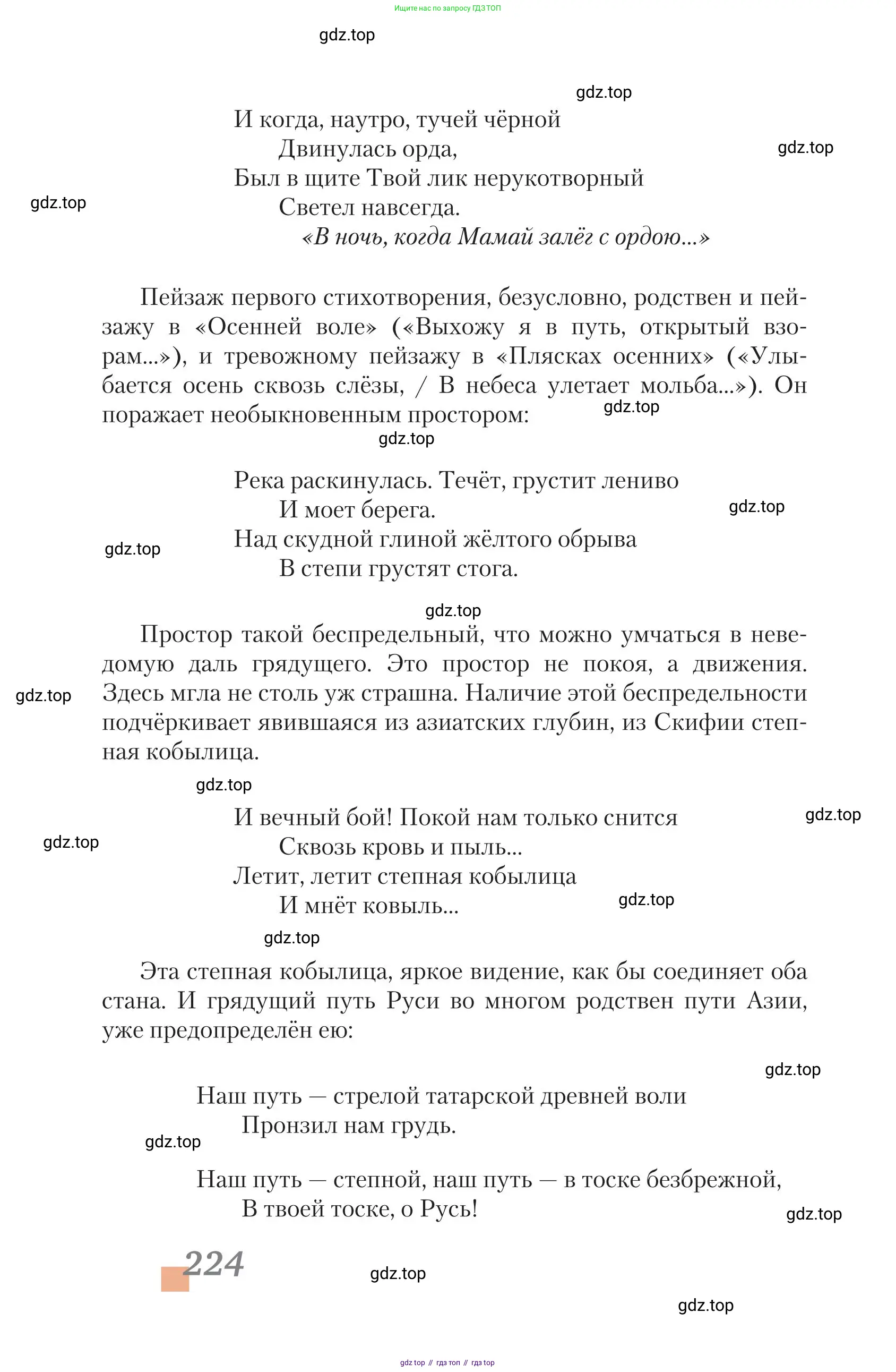 Литература, 11 класс Учебник, авторы: Зинин Сергей Александрович, Чалмаев Виктор Андреевич, издательство Русское слово, Москва, 2019, оранжевого цвета, страница 224