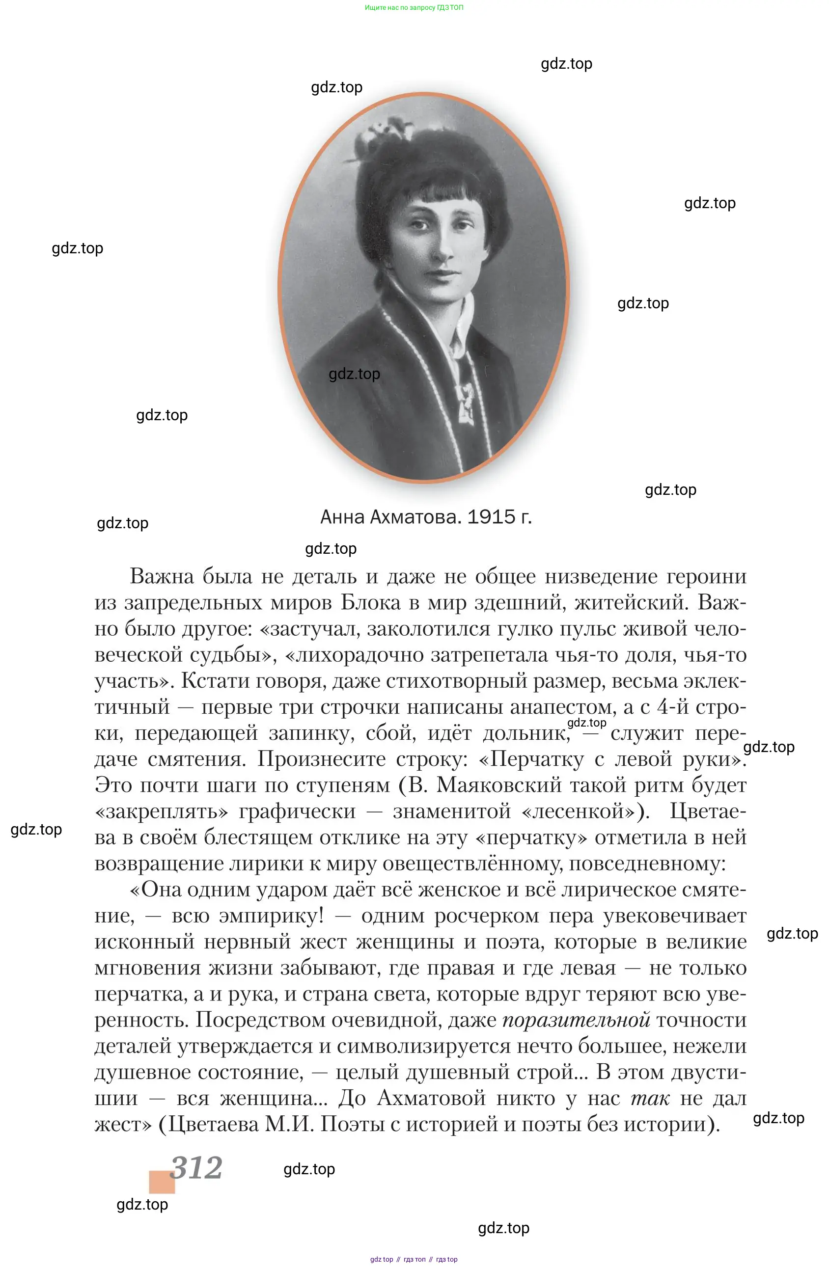 Литература, 11 класс Учебник, авторы: Зинин Сергей Александрович, Чалмаев Виктор Андреевич, издательство Русское слово, Москва, 2019, оранжевого цвета, страница 312