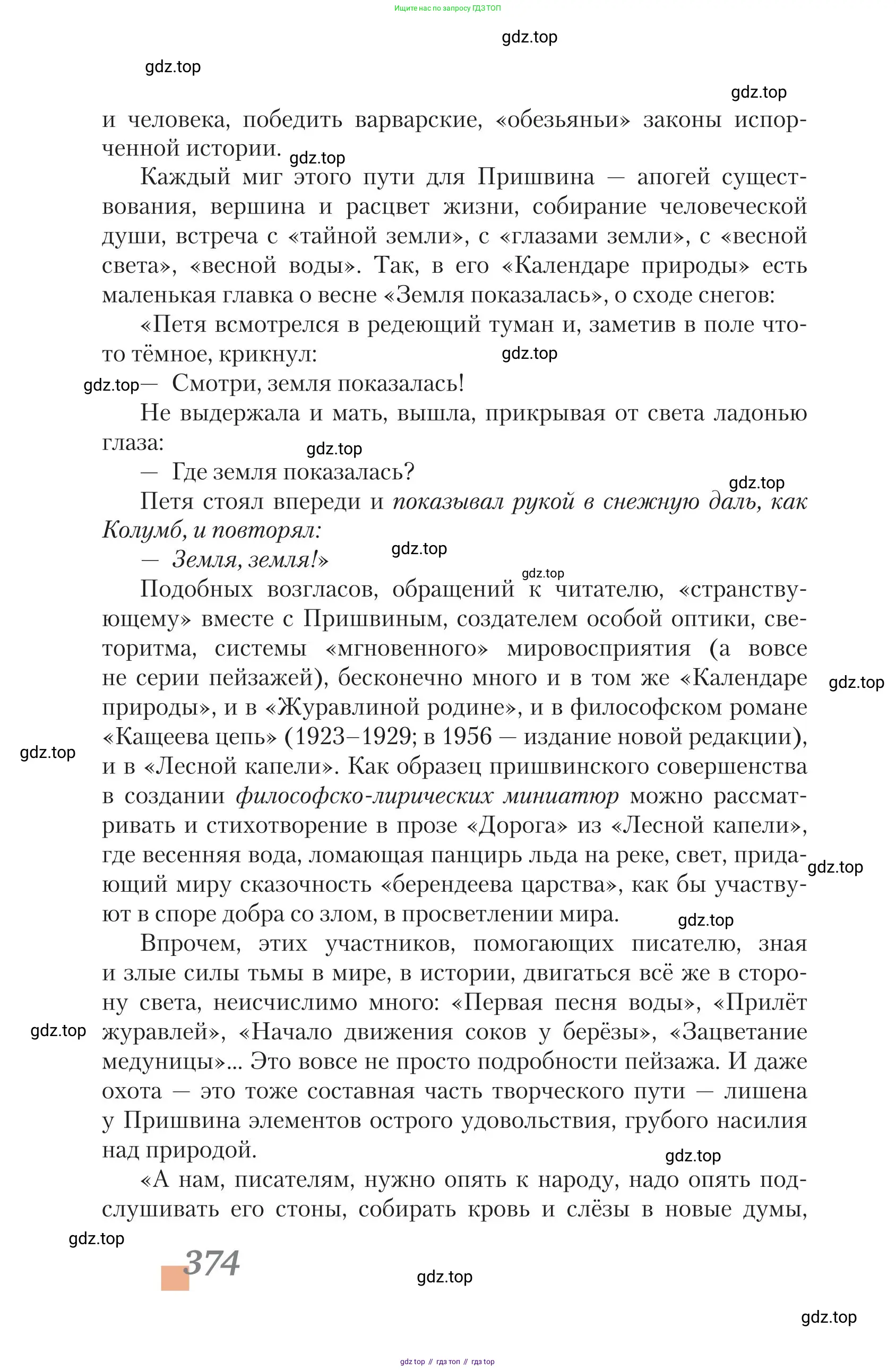 Литература, 11 класс Учебник, авторы: Зинин Сергей Александрович, Чалмаев Виктор Андреевич, издательство Русское слово, Москва, 2019, оранжевого цвета, Часть 2, страница 374
