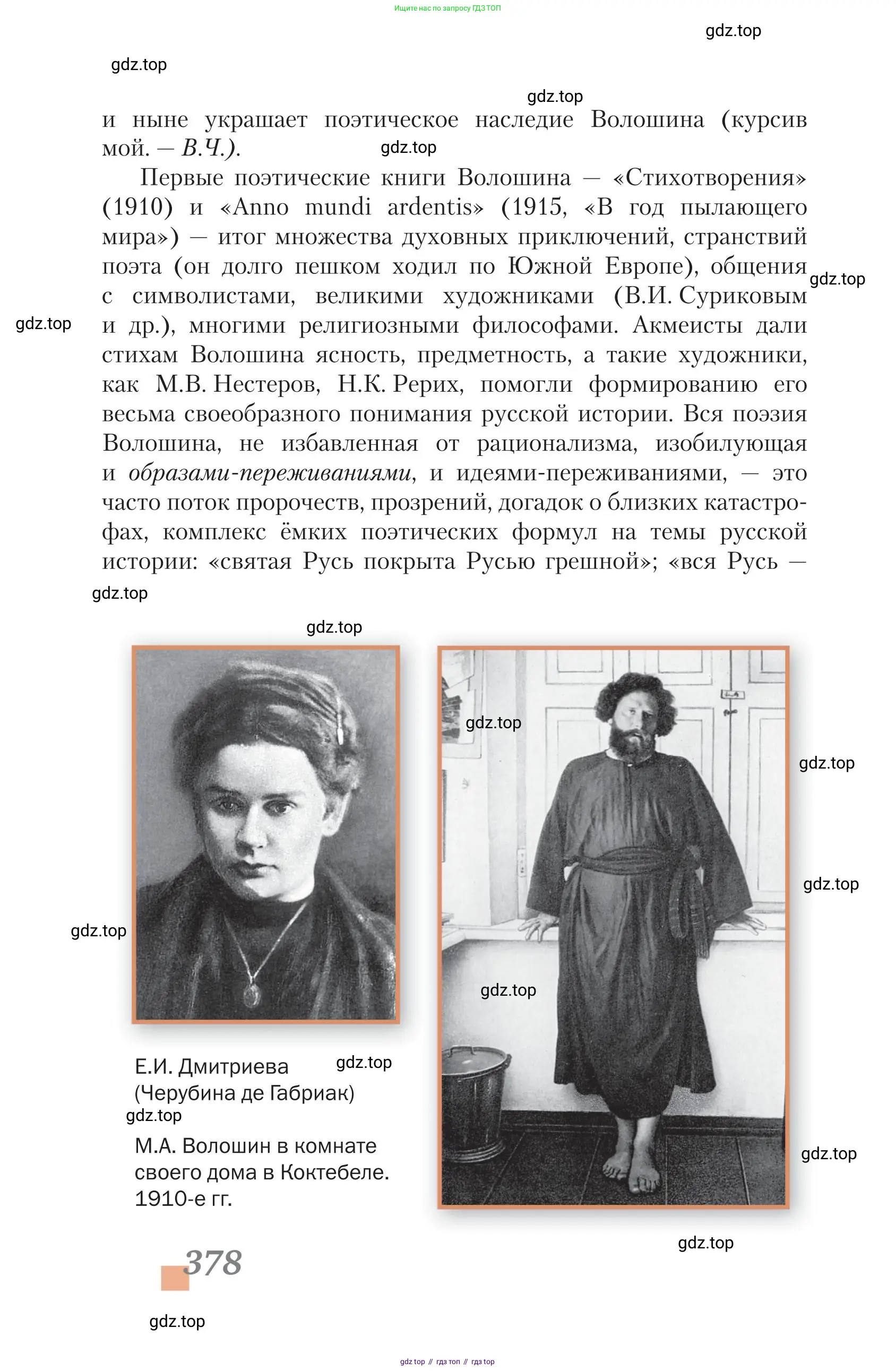 Литература, 11 класс Учебник, авторы: Зинин Сергей Александрович, Чалмаев Виктор Андреевич, издательство Русское слово, Москва, 2019, оранжевого цвета, страница 378