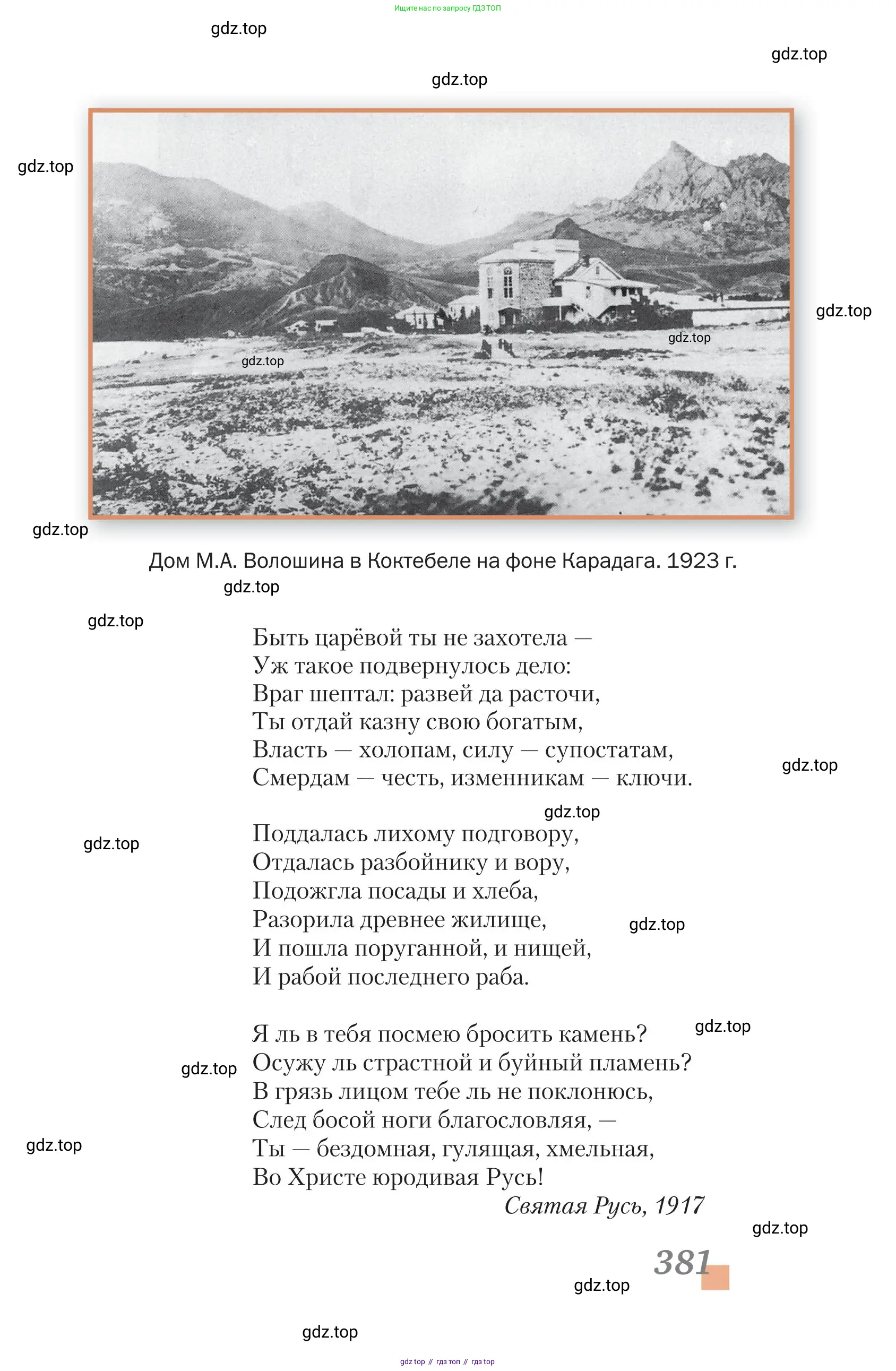 Литература, 11 класс Учебник, авторы: Зинин Сергей Александрович, Чалмаев Виктор Андреевич, издательство Русское слово, Москва, 2019, оранжевого цвета, Часть 2, страница 381