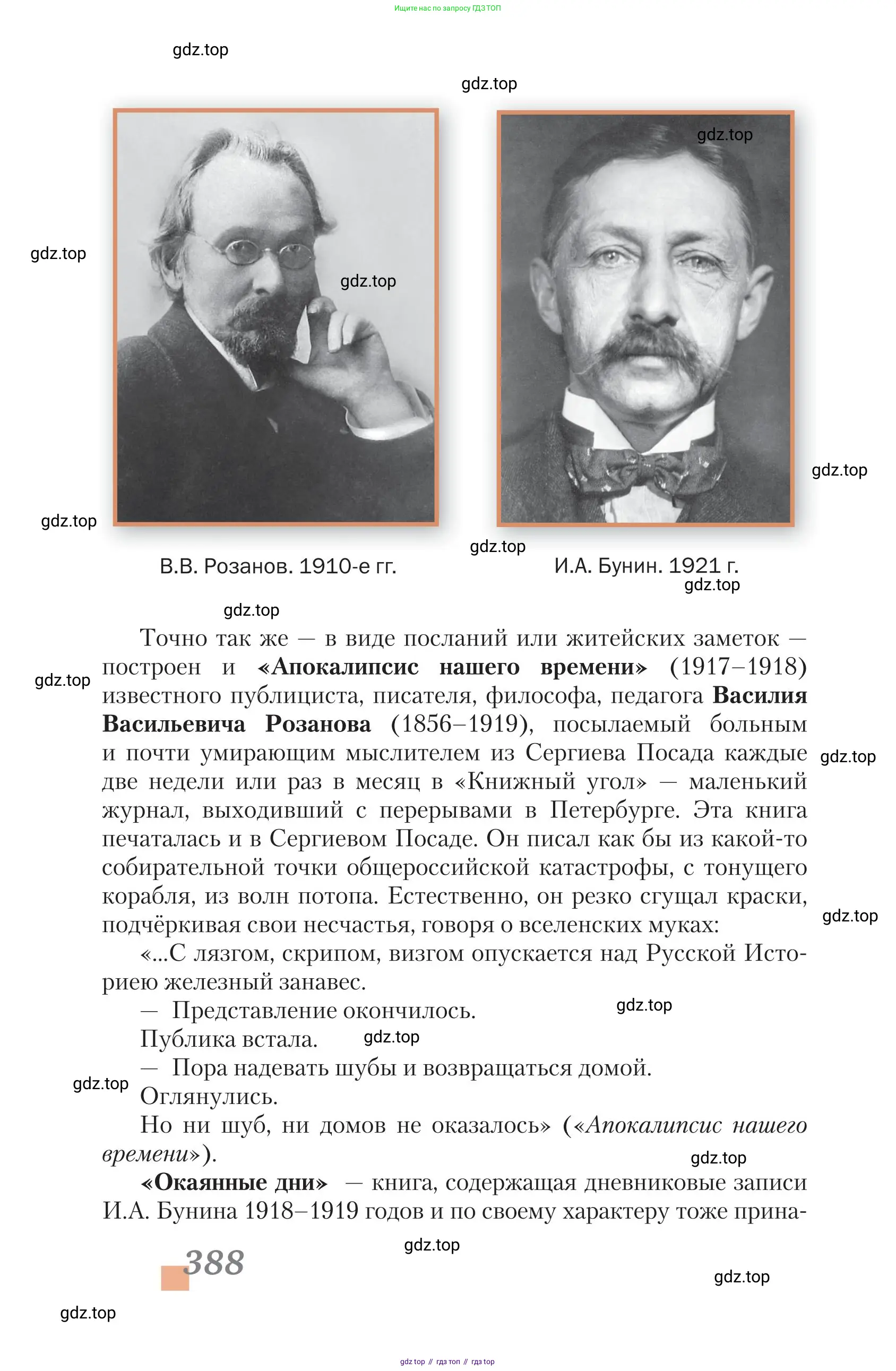 Литература, 11 класс Учебник, авторы: Зинин Сергей Александрович, Чалмаев Виктор Андреевич, издательство Русское слово, Москва, 2019, оранжевого цвета, страница 388