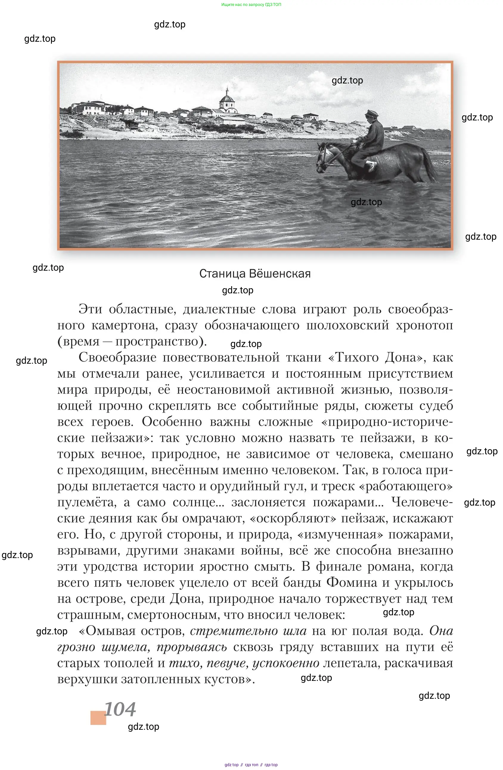 Литература, 11 класс Учебник, авторы: Зинин Сергей Александрович, Чалмаев Виктор Андреевич, издательство Русское слово, Москва, 2019, оранжевого цвета, страница 104