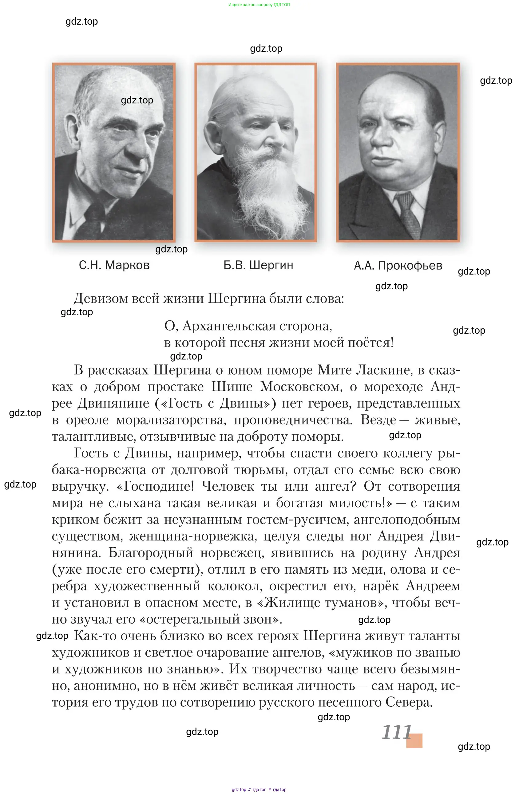 Литература, 11 класс Учебник, авторы: Зинин Сергей Александрович, Чалмаев Виктор Андреевич, издательство Русское слово, Москва, 2019, оранжевого цвета, Часть 1, страница 111