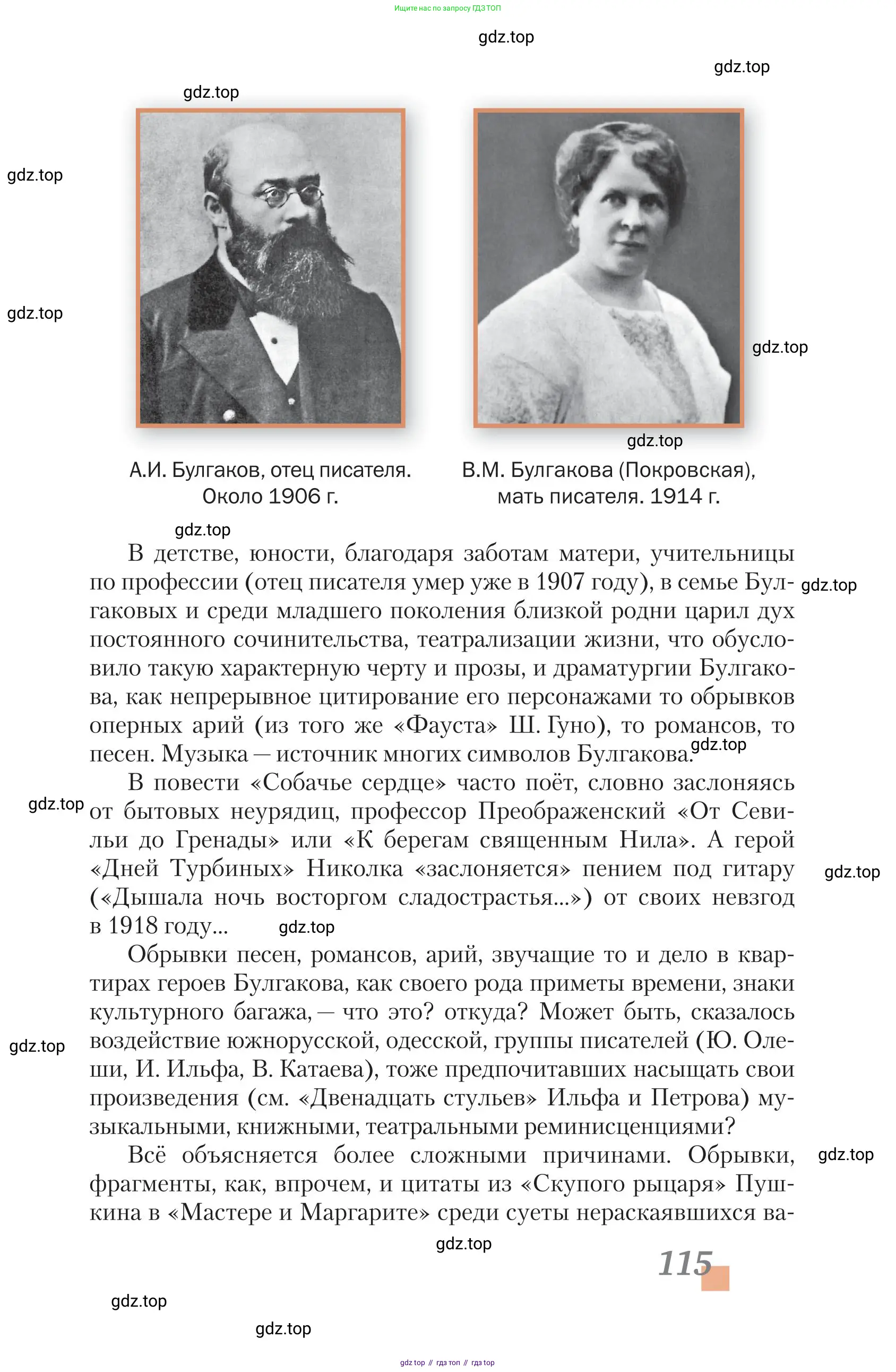 Литература, 11 класс Учебник, авторы: Зинин Сергей Александрович, Чалмаев Виктор Андреевич, издательство Русское слово, Москва, 2019, оранжевого цвета, Часть 1, страница 115