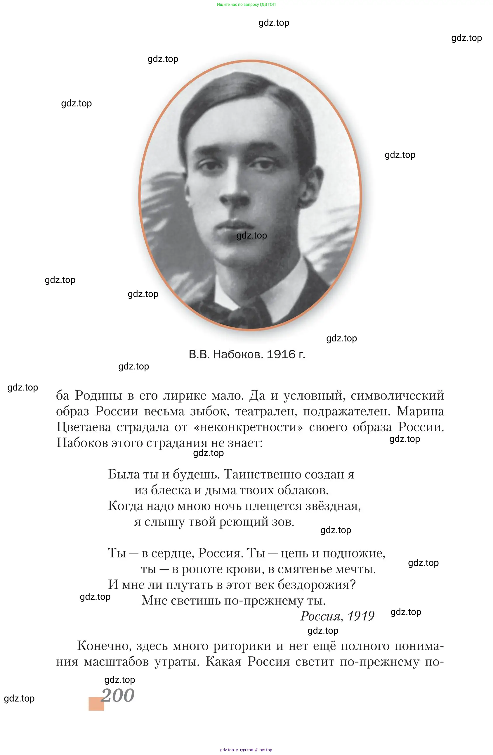 Литература, 11 класс Учебник, авторы: Зинин Сергей Александрович, Чалмаев Виктор Андреевич, издательство Русское слово, Москва, 2019, оранжевого цвета, страница 200