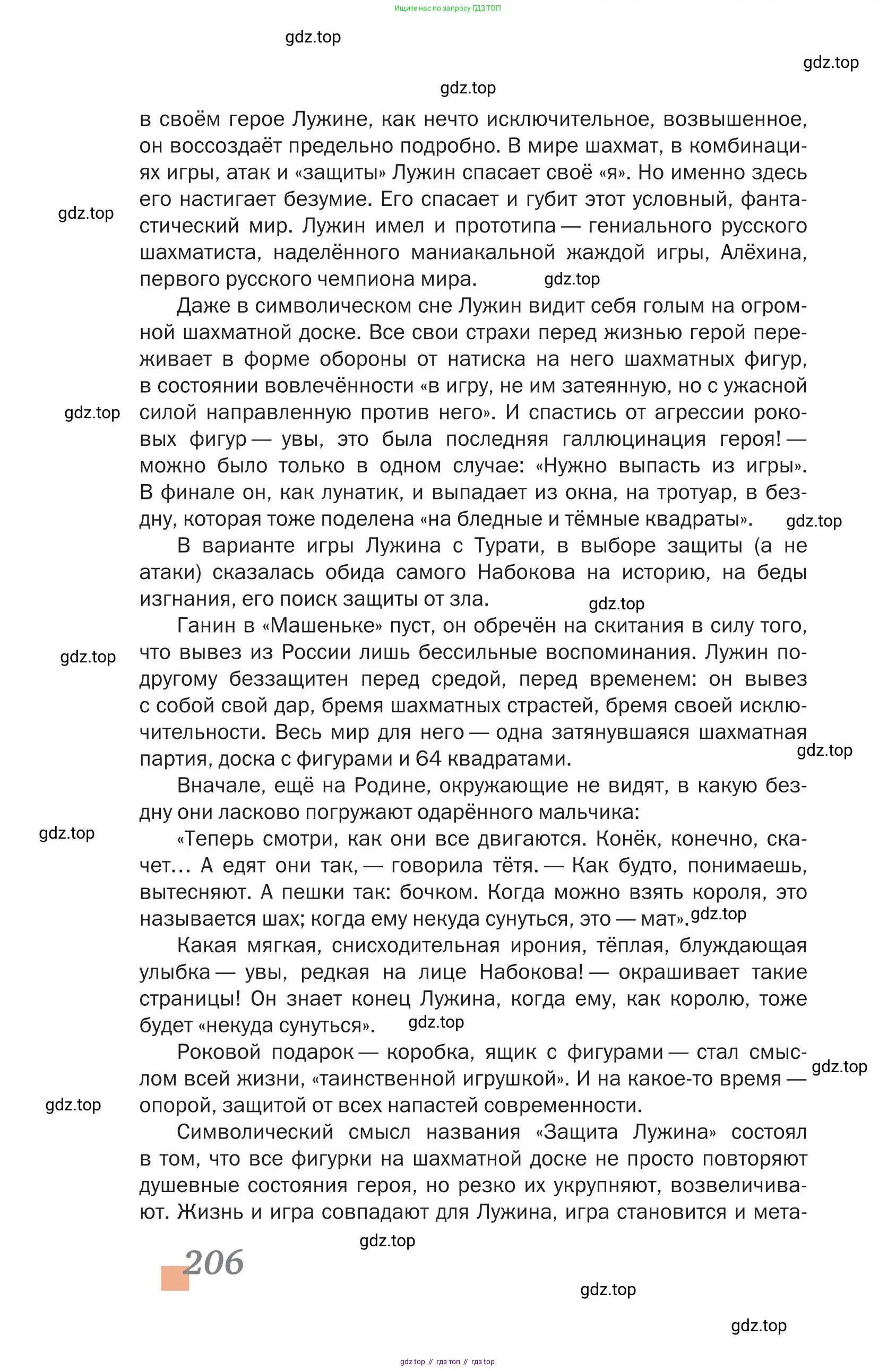Литература, 11 класс Учебник, авторы: Зинин Сергей Александрович, Чалмаев Виктор Андреевич, издательство Русское слово, Москва, 2019, оранжевого цвета, страница 206