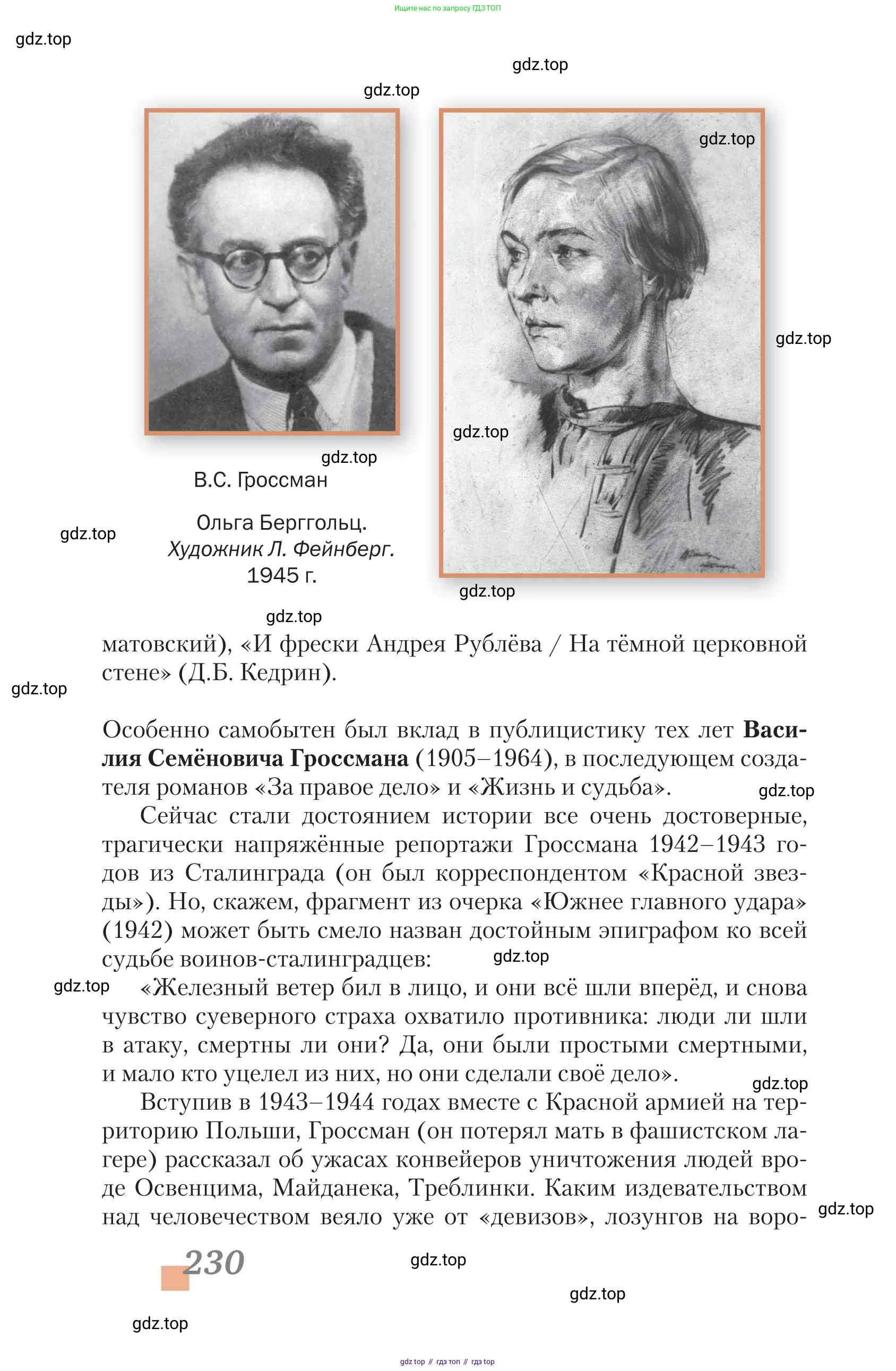 Литература, 11 класс Учебник, авторы: Зинин Сергей Александрович, Чалмаев Виктор Андреевич, издательство Русское слово, Москва, 2019, оранжевого цвета, Часть 2, страница 230