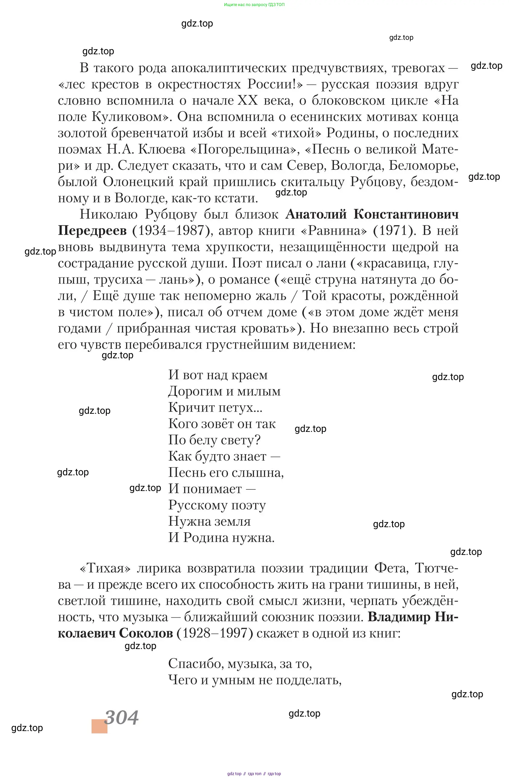 Литература, 11 класс Учебник, авторы: Зинин Сергей Александрович, Чалмаев Виктор Андреевич, издательство Русское слово, Москва, 2019, оранжевого цвета, Часть 1, страница 304