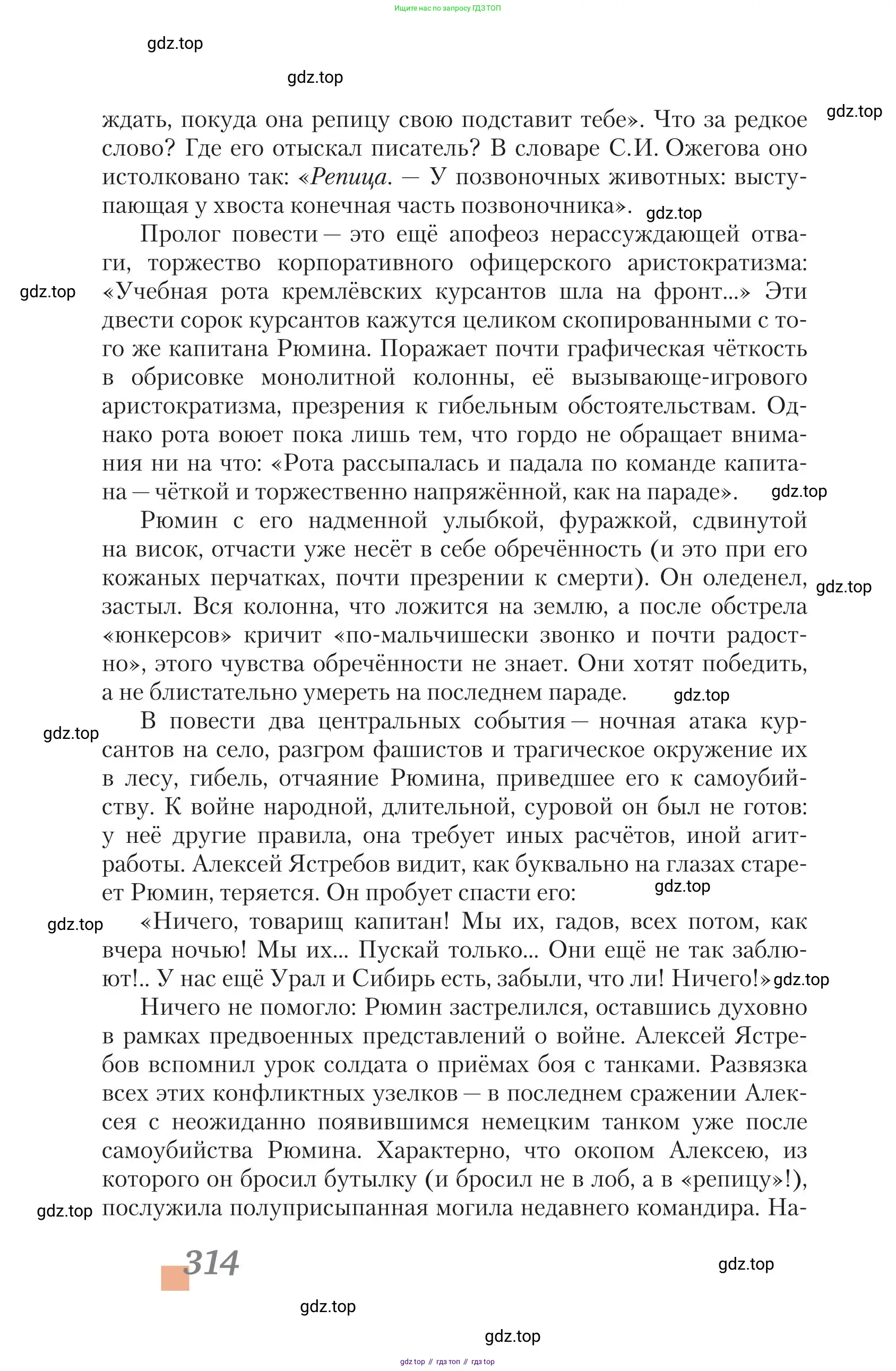 Литература, 11 класс Учебник, авторы: Зинин Сергей Александрович, Чалмаев Виктор Андреевич, издательство Русское слово, Москва, 2019, оранжевого цвета, Часть 1, страница 314