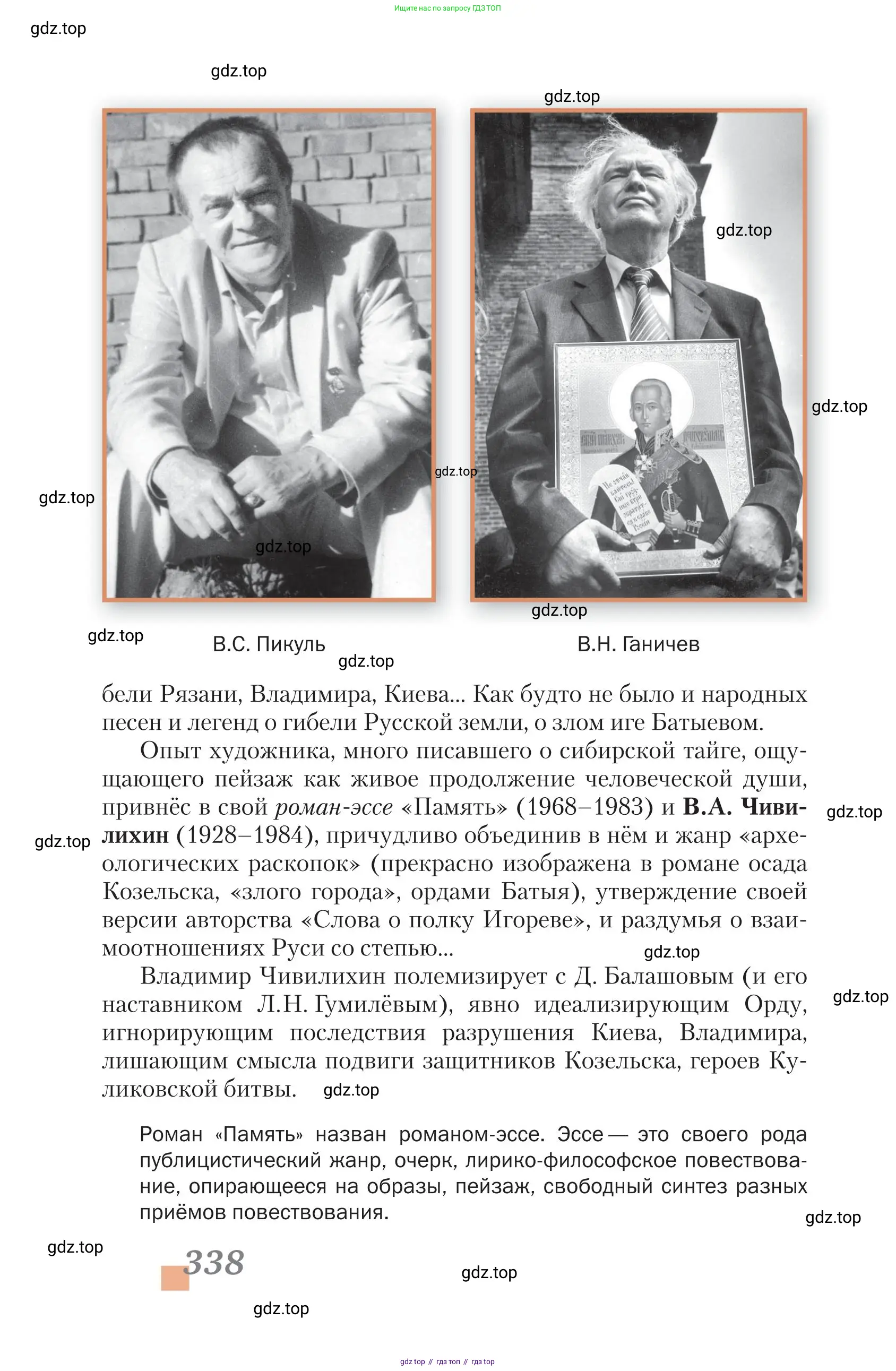 Литература, 11 класс Учебник, авторы: Зинин Сергей Александрович, Чалмаев Виктор Андреевич, издательство Русское слово, Москва, 2019, оранжевого цвета, Часть 1, страница 338