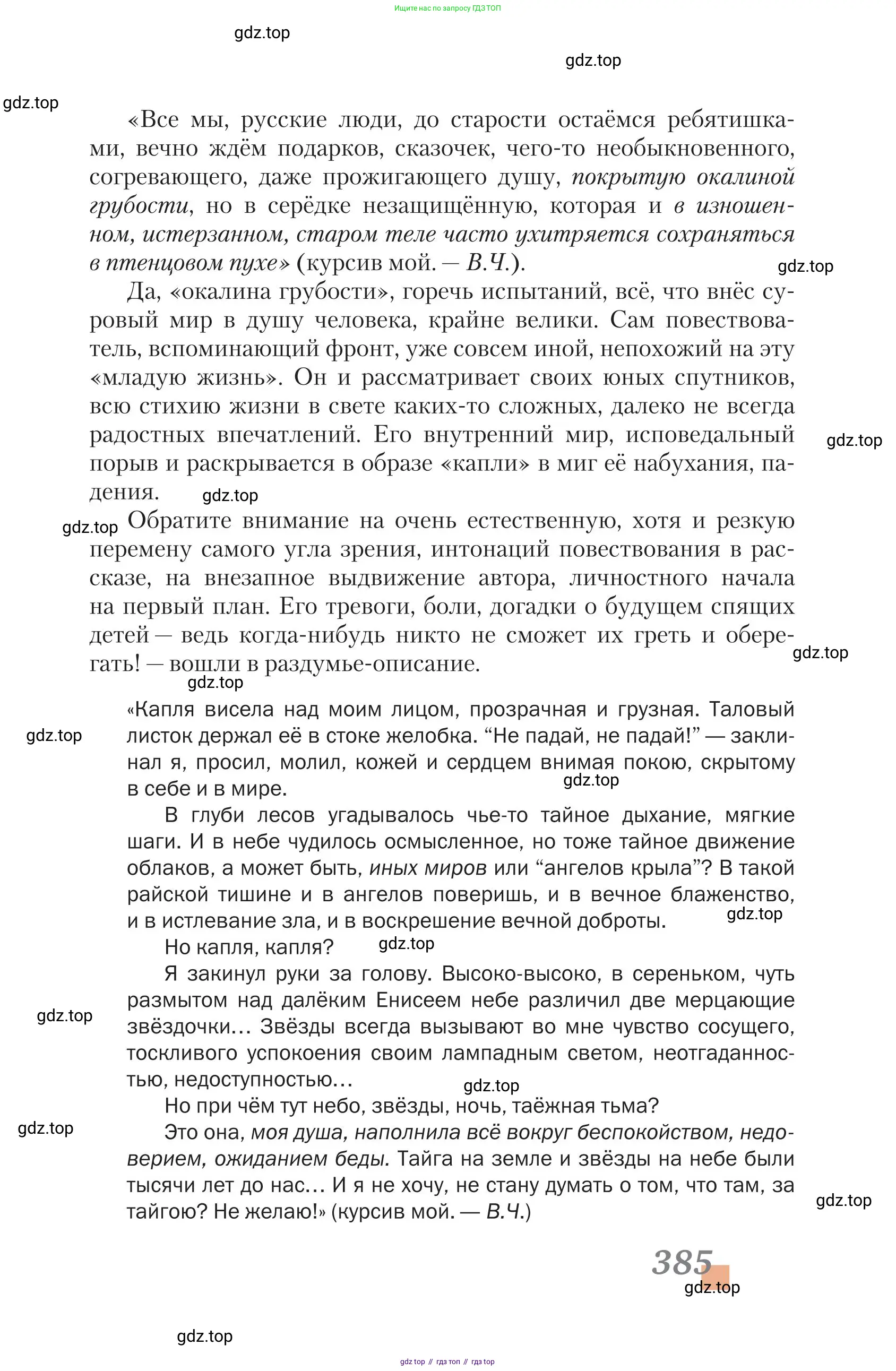 Литература, 11 класс Учебник, авторы: Зинин Сергей Александрович, Чалмаев Виктор Андреевич, издательство Русское слово, Москва, 2019, оранжевого цвета, Часть 1, страница 385