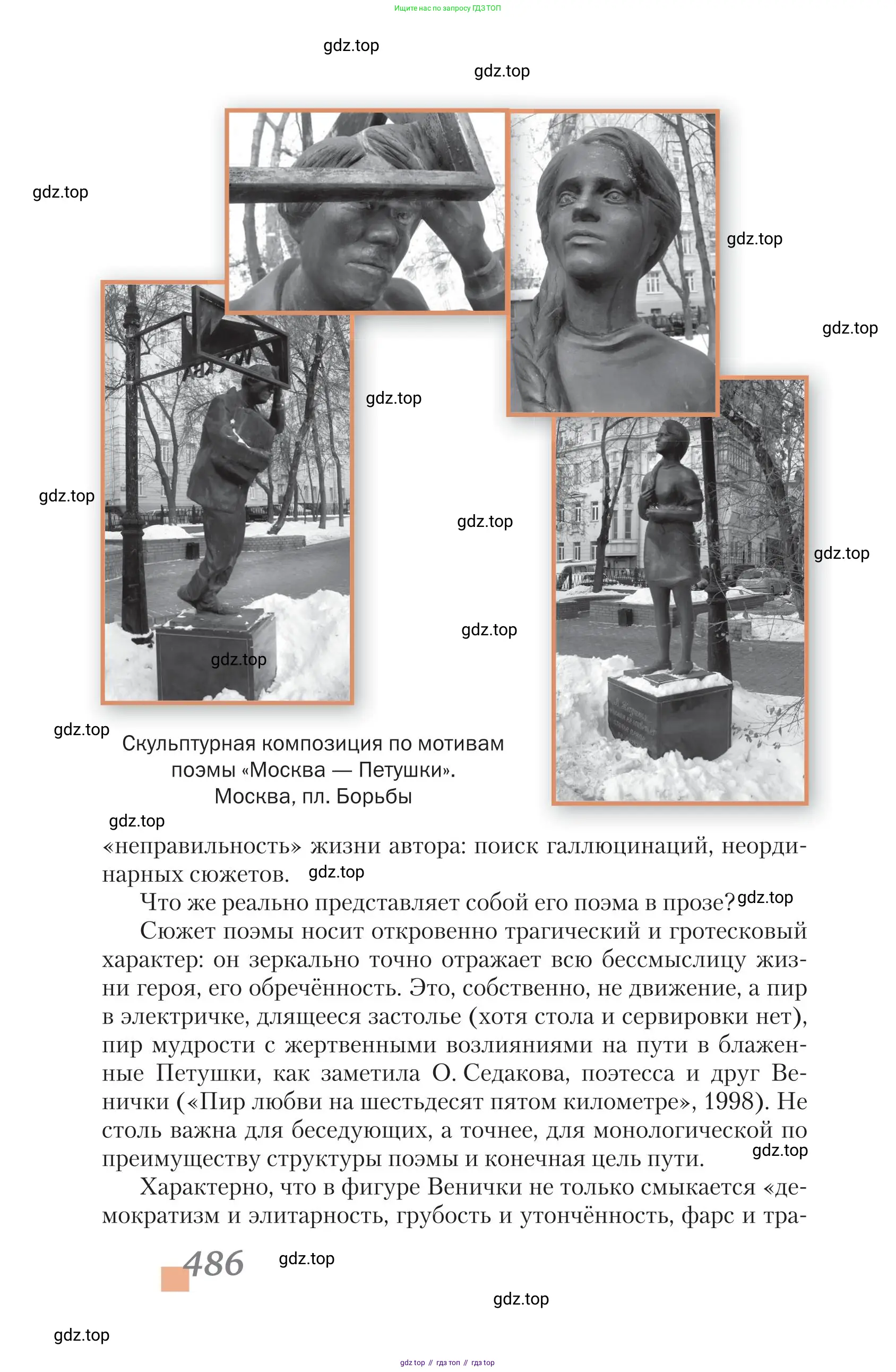 Литература, 11 класс Учебник, авторы: Зинин Сергей Александрович, Чалмаев Виктор Андреевич, издательство Русское слово, Москва, 2019, оранжевого цвета, Часть 1, страница 486