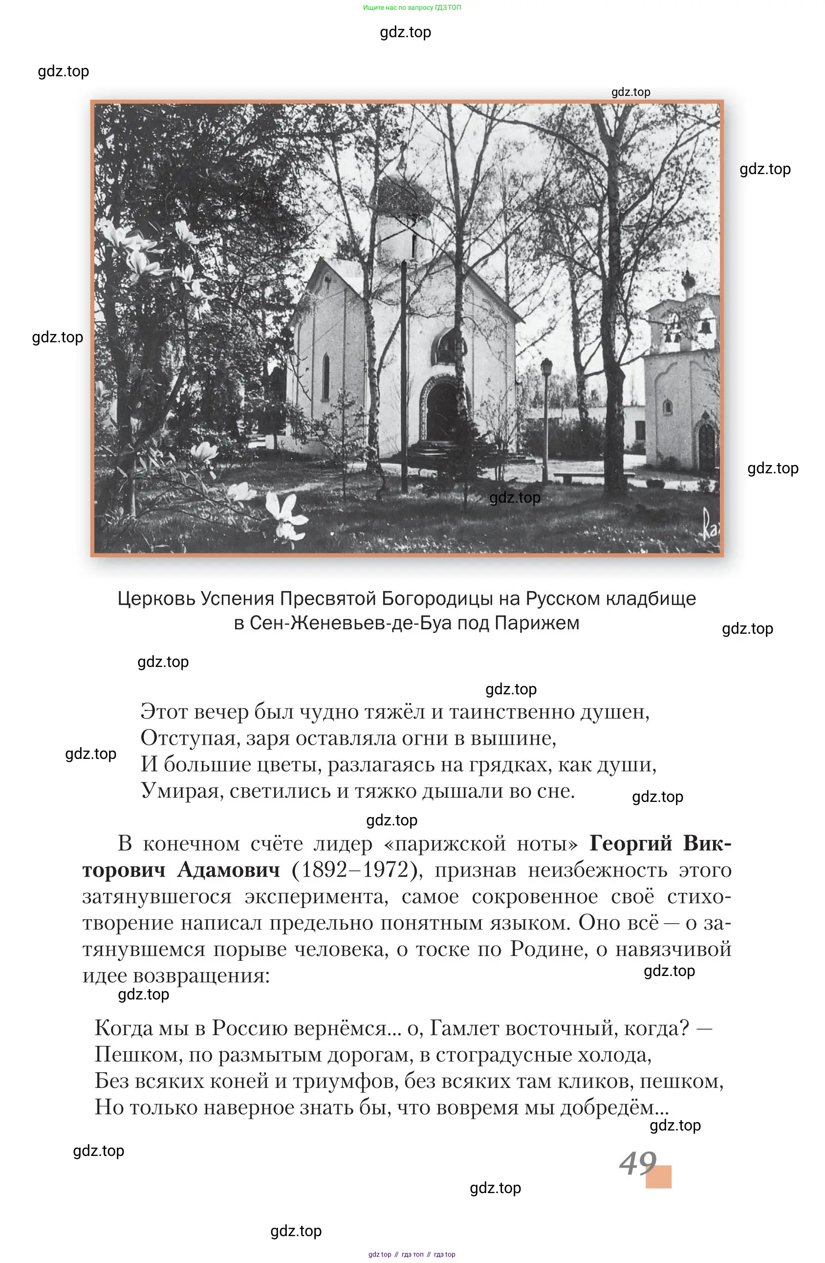 Литература, 11 класс Учебник, авторы: Зинин Сергей Александрович, Чалмаев Виктор Андреевич, издательство Русское слово, Москва, 2019, оранжевого цвета, Часть 2, страница 49