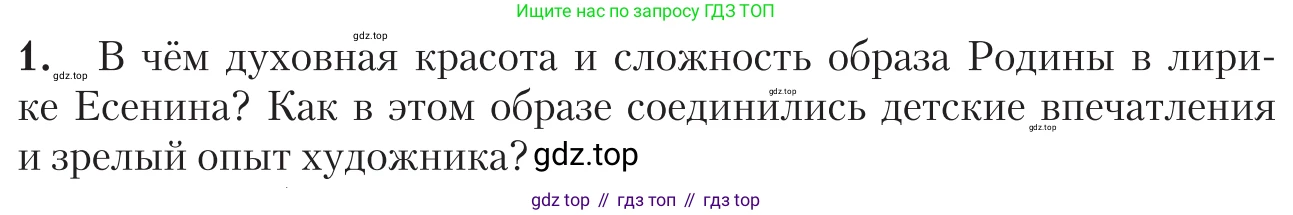 Литература, 11 класс Учебник, авторы: Зинин Сергей Александрович, Чалмаев Виктор Андреевич, издательство Русское слово, Москва, 2019, оранжевого цвета, Часть 1, страница 504, номер 1, Условие