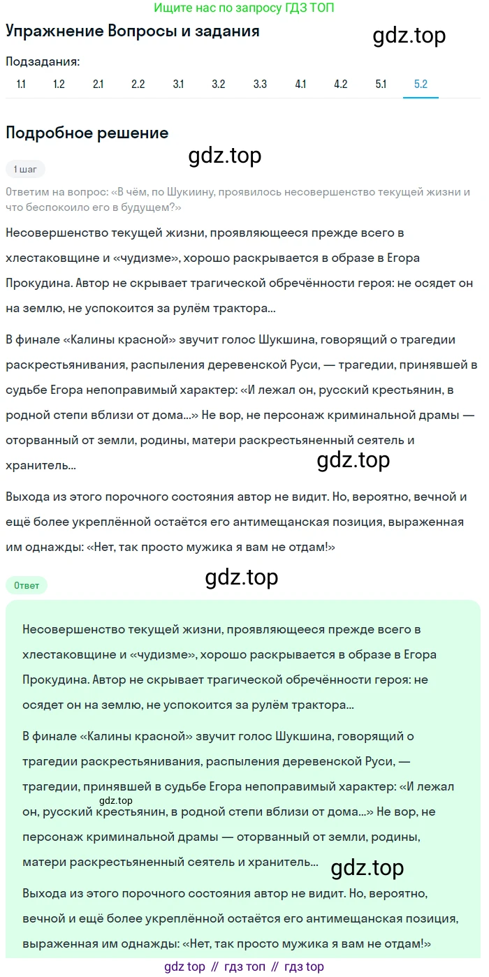 Литература, 11 класс Учебник, авторы: Зинин Сергей Александрович, Чалмаев Виктор Андреевич, издательство Русское слово, Москва, 2019, оранжевого цвета, Часть 2, страница 364, номер 5, Решение (продолжение 2)