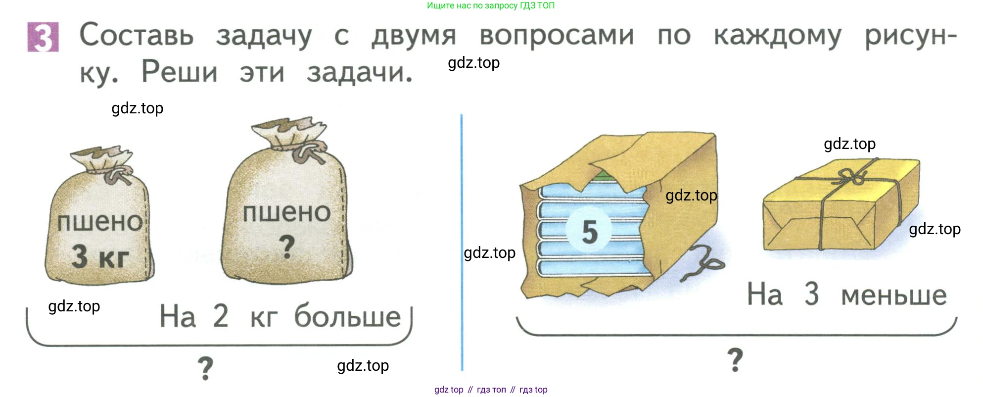 Математика, 1 класс Учебник, авторы: Дорофеев Георгий Владимирович, Миракова Татьяна Николаевна, Бука Татьяна Борисовна, издательство Просвещение, Москва, 2019 - 2022, белого цвета, Часть 2, страница 32, номер 3, Условие 2019-2022