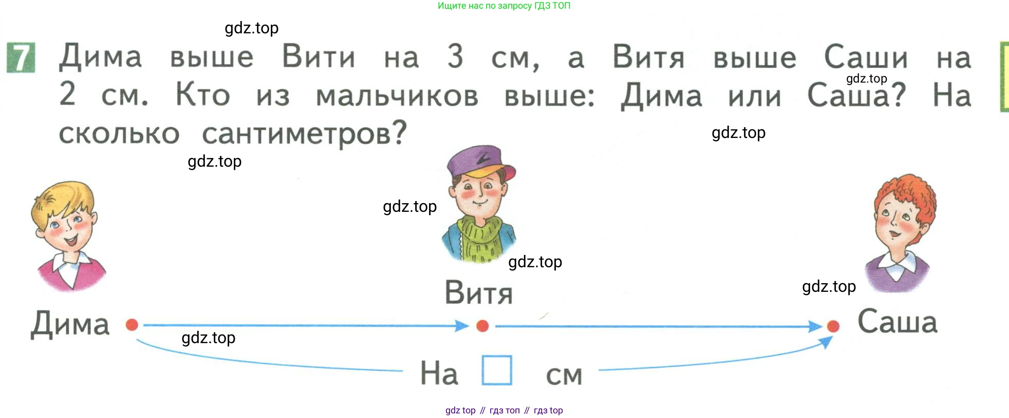Математика, 1 класс Учебник, авторы: Дорофеев Георгий Владимирович, Миракова Татьяна Николаевна, Бука Татьяна Борисовна, издательство Просвещение, Москва, 2019 - 2022, белого цвета, Часть 2, страница 65, номер 7, Условие 2019-2022