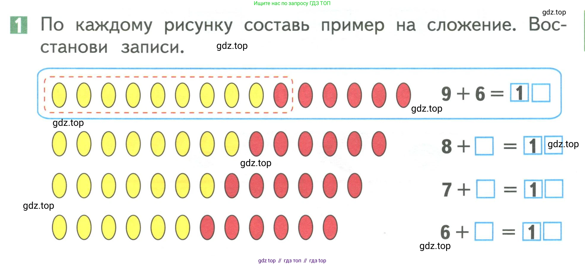 Математика, 1 класс Учебник, авторы: Дорофеев Георгий Владимирович, Миракова Татьяна Николаевна, Бука Татьяна Борисовна, издательство Просвещение, Москва, 2019 - 2022, белого цвета, Часть 2, страница 77, номер 1, Условие 2019-2022