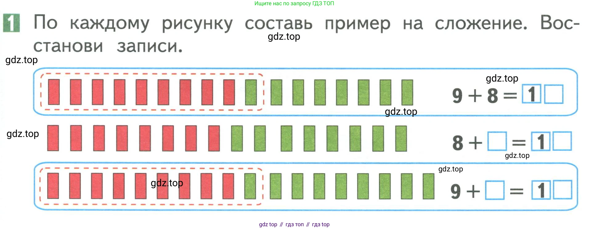 Математика, 1 класс Учебник, авторы: Дорофеев Георгий Владимирович, Миракова Татьяна Николаевна, Бука Татьяна Борисовна, издательство Просвещение, Москва, 2019 - 2022, белого цвета, Часть 2, страница 81, номер 1, Условие 2019-2022